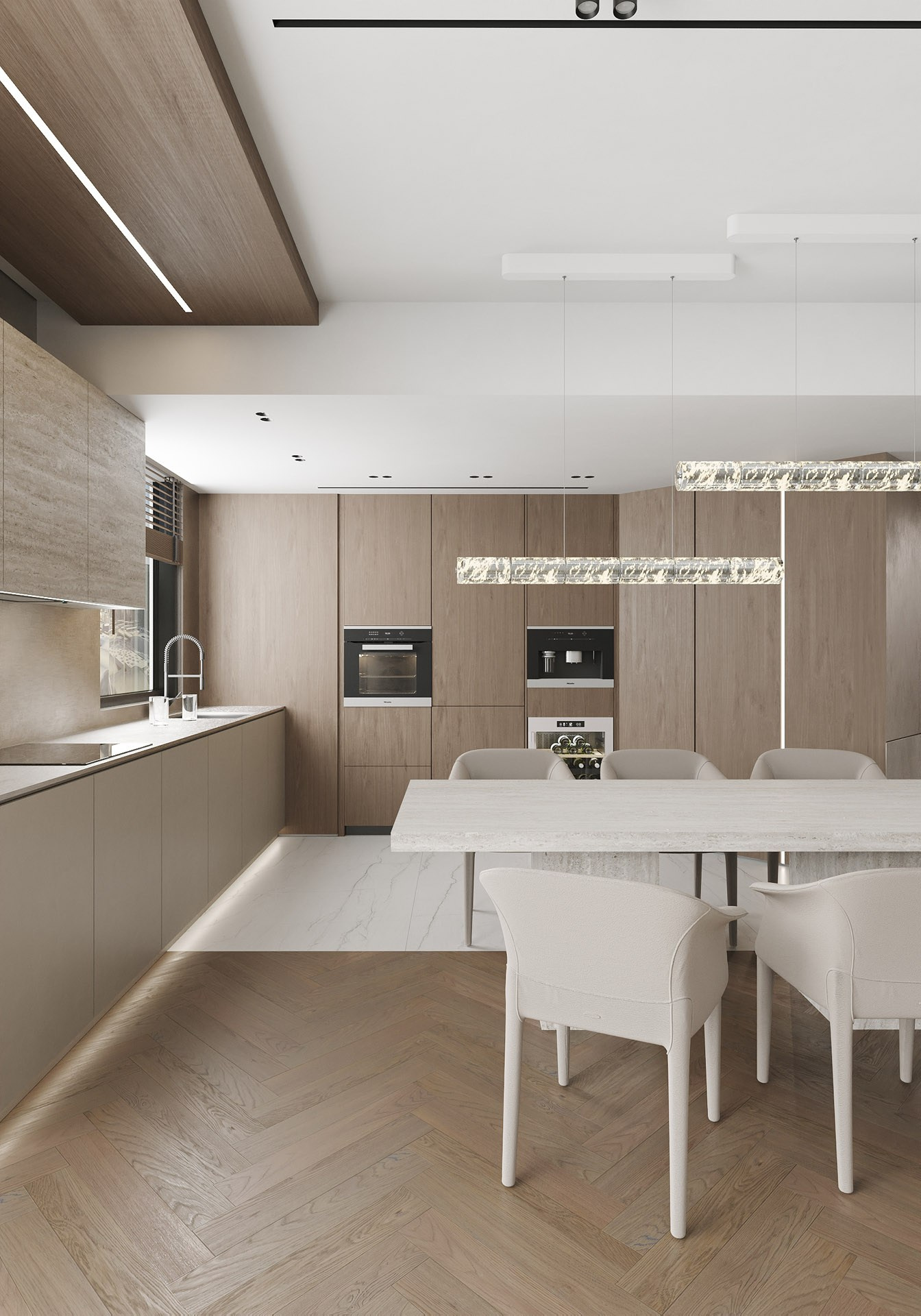 APARTMENT WITH BURJ KHALIFA VIEW. Дизайн интерьера и 3D-визуализация | AB Design Buro