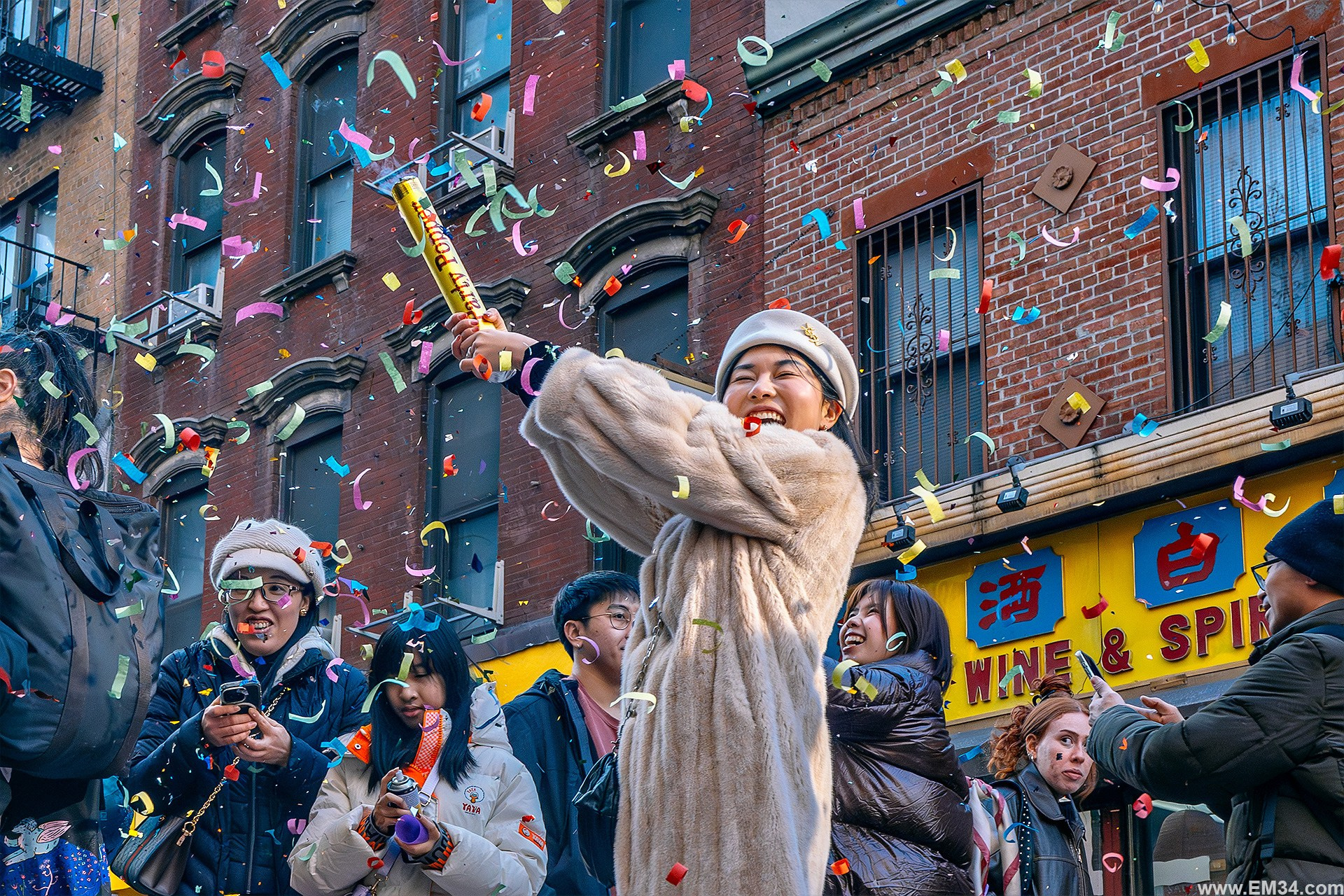 Lunar New Year Chinatown Street Photography — Chaotic NYC Festival Captured in One Hour of Firecrackers, Color & Energy. Emin Kuliyev — Award-Winning Wedding Photojournalist NYC & USA | Best Wedding Photographer Known for Candid, Timeless Moments