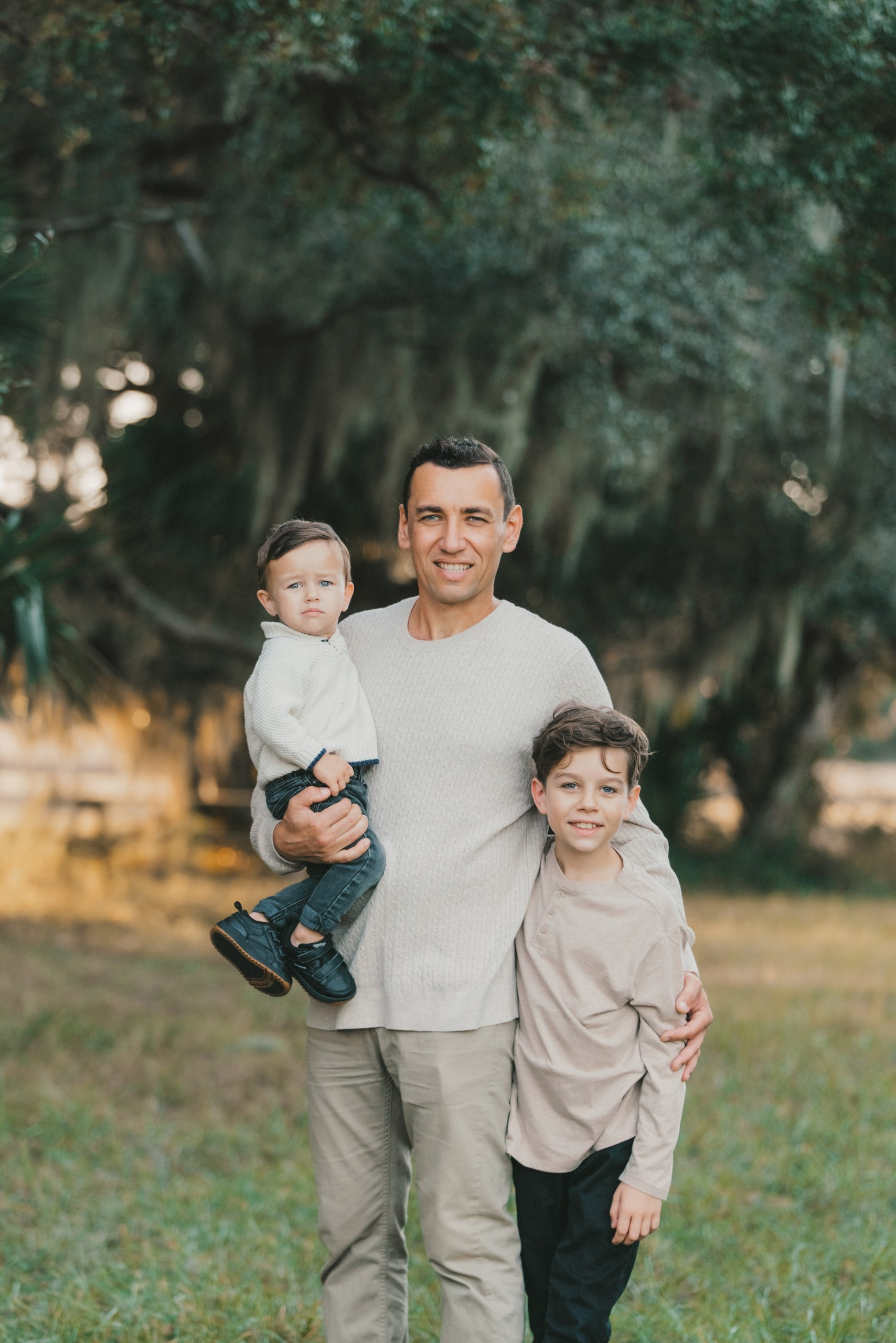 Father with kids lifestyle photography Northport Florida