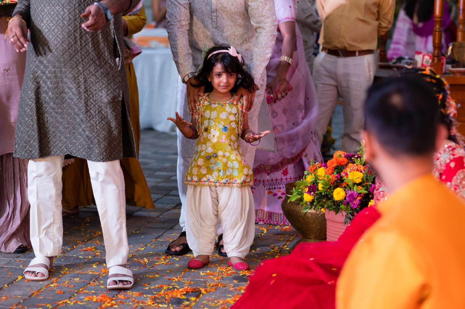Hands in the Air: Chiranjeev & Niharika at Hyatt Centric Hebbal. Truly Yours | Documentary Wedding Photography & Films | Sharath Padaru, Bangalore