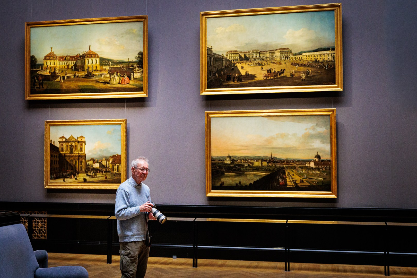 museum interior Vienna modern architecture clean lines perspective