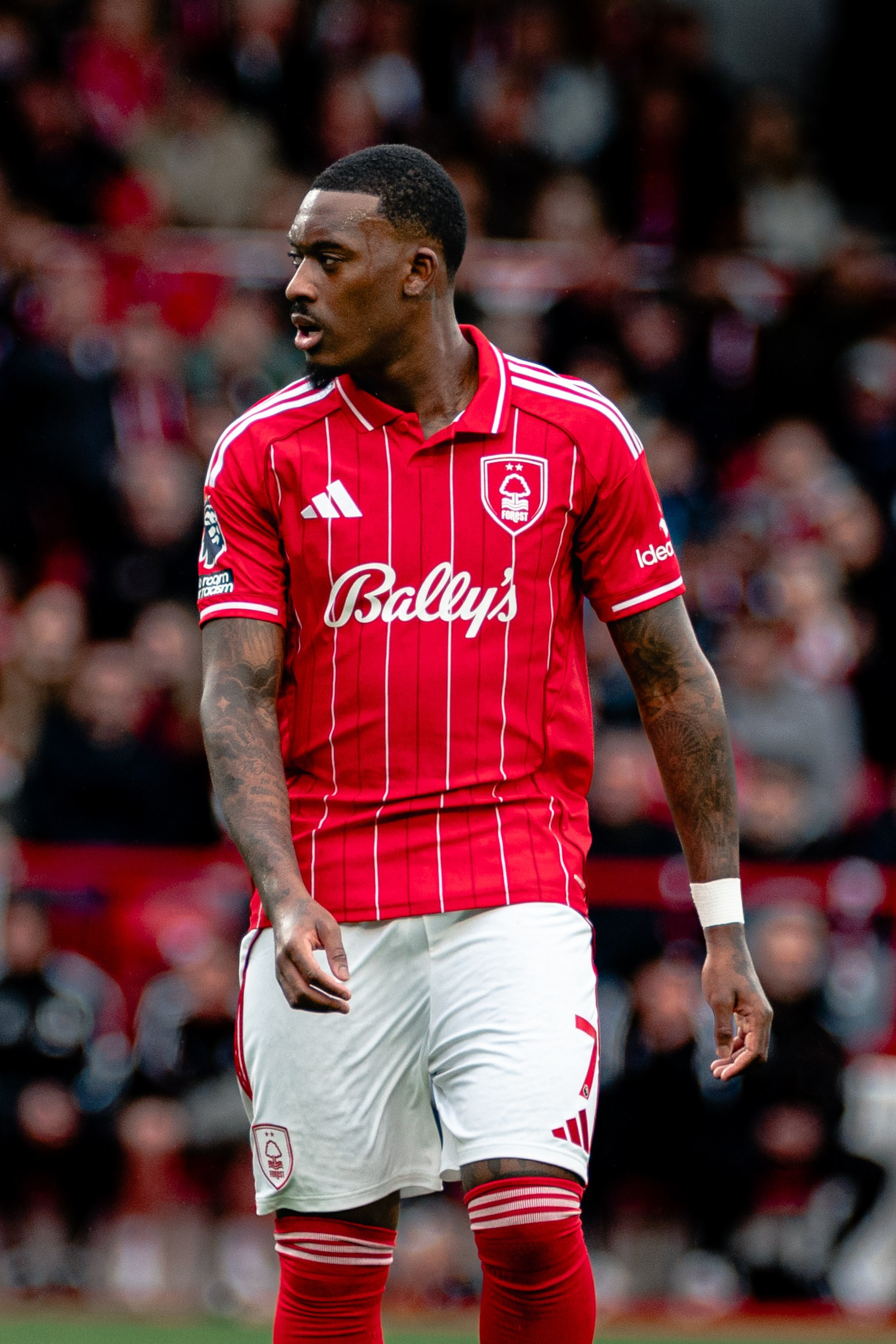 Nottingham Forest player photographed during the Premier League match against Fulham