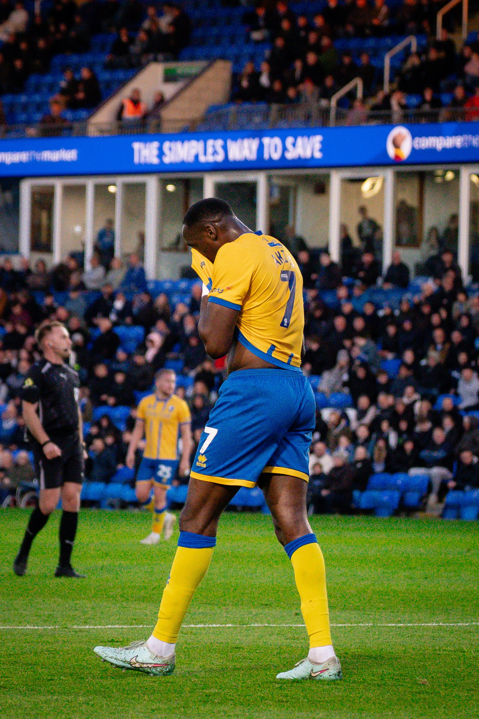 Mansfield Town player during the League One match against Peterborough United at the Weston Homes Stadium