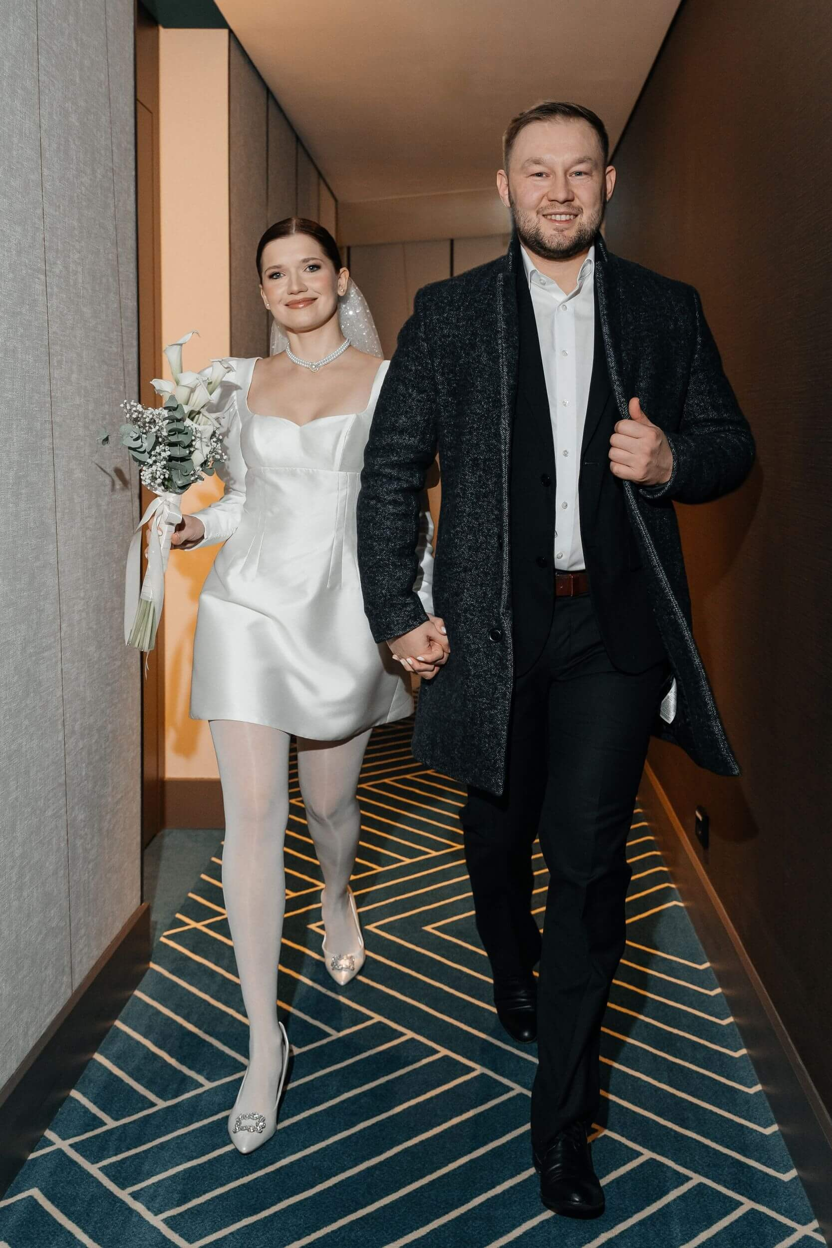 couple going to civil wedding