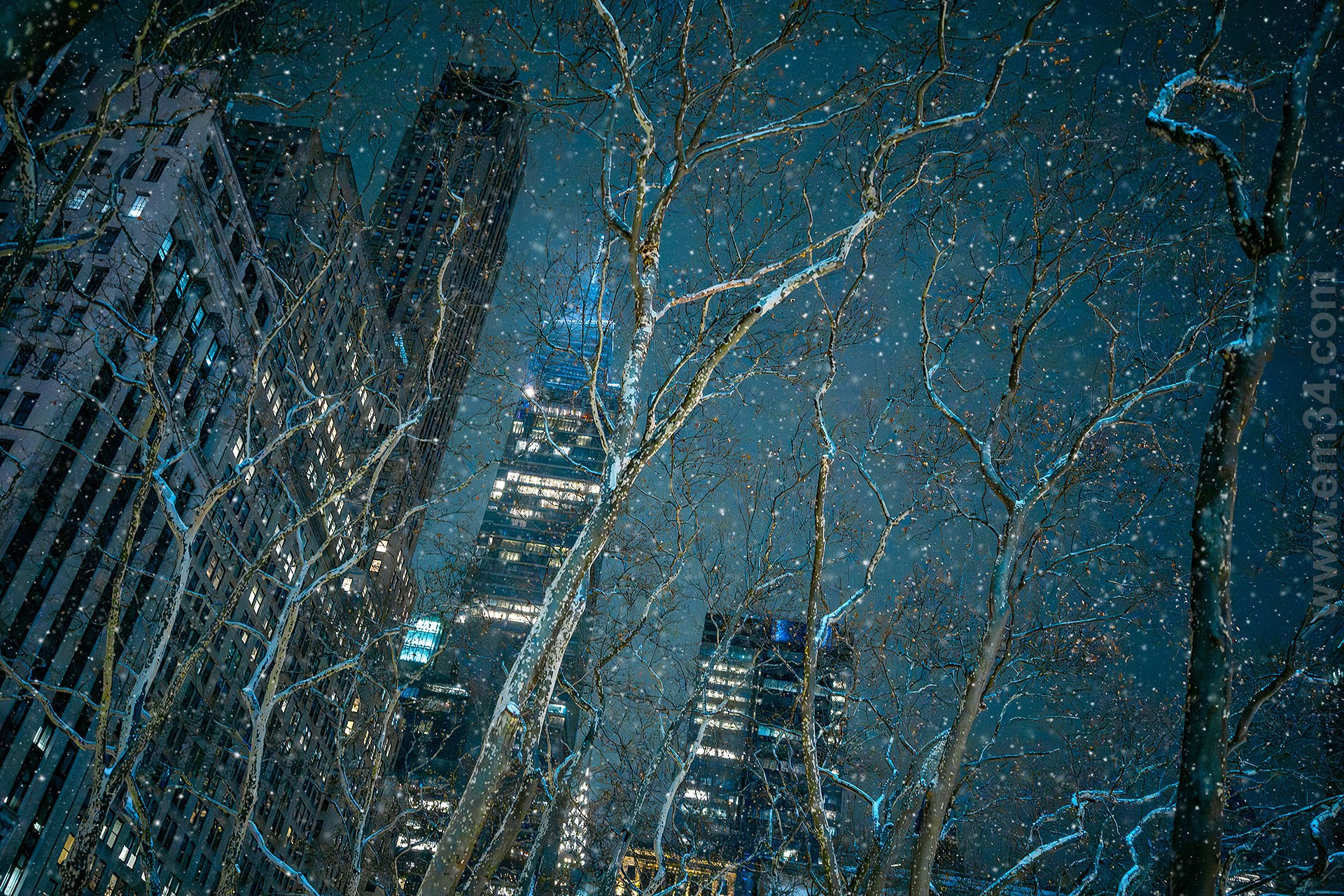 New York City Snowfall Street Photography — Night Winter Scenes Capturing Emotions, Reactions & Euphoria of Falling Snow. Emin Kuliyev — Award-Winning Wedding Photojournalist NYC & USA | Best Wedding Photographer Known for Candid, Timeless Moments