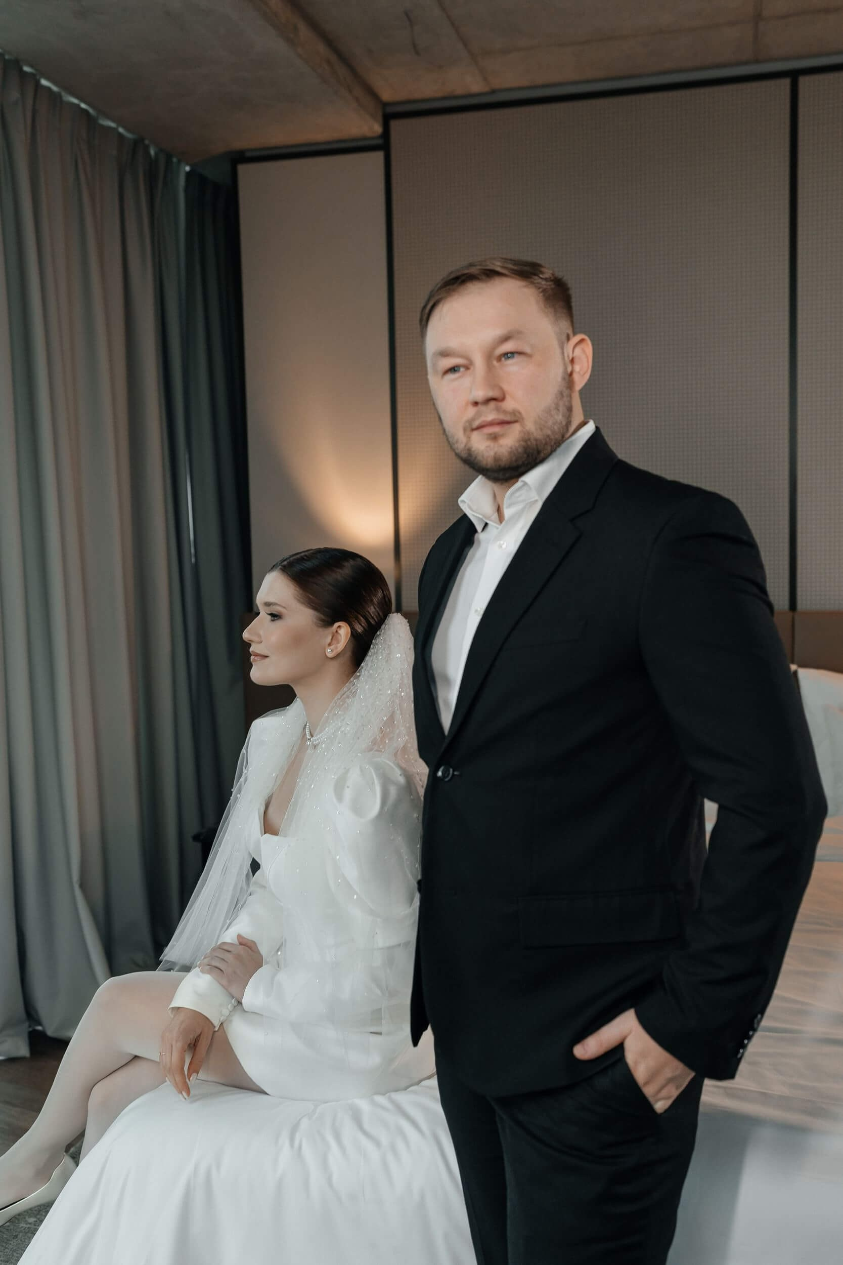 couple photo at hotel room