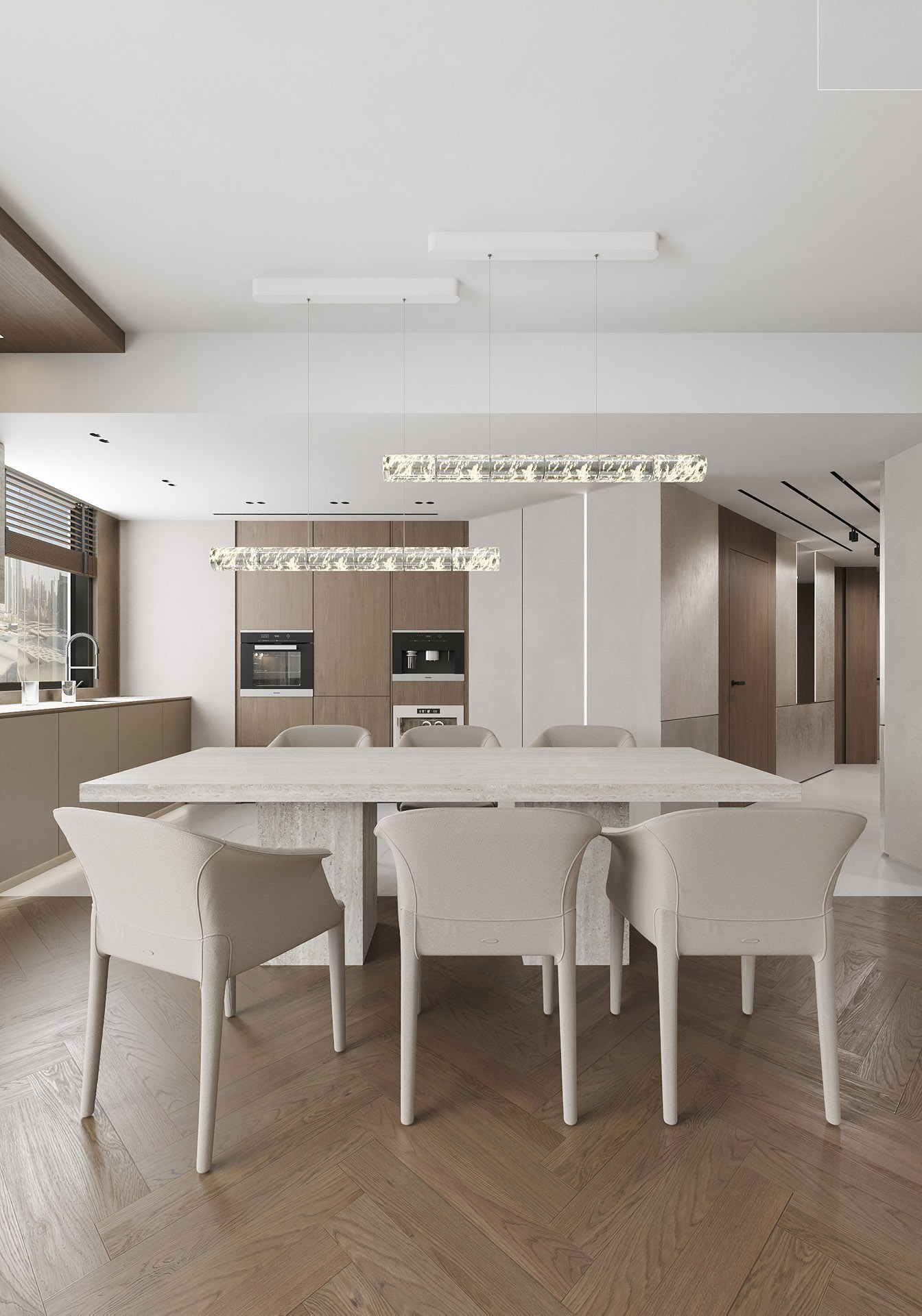 APARTMENT WITH BURJ KHALIFA VIEW. Дизайн интерьера и 3D-визуализация | AB Design Buro