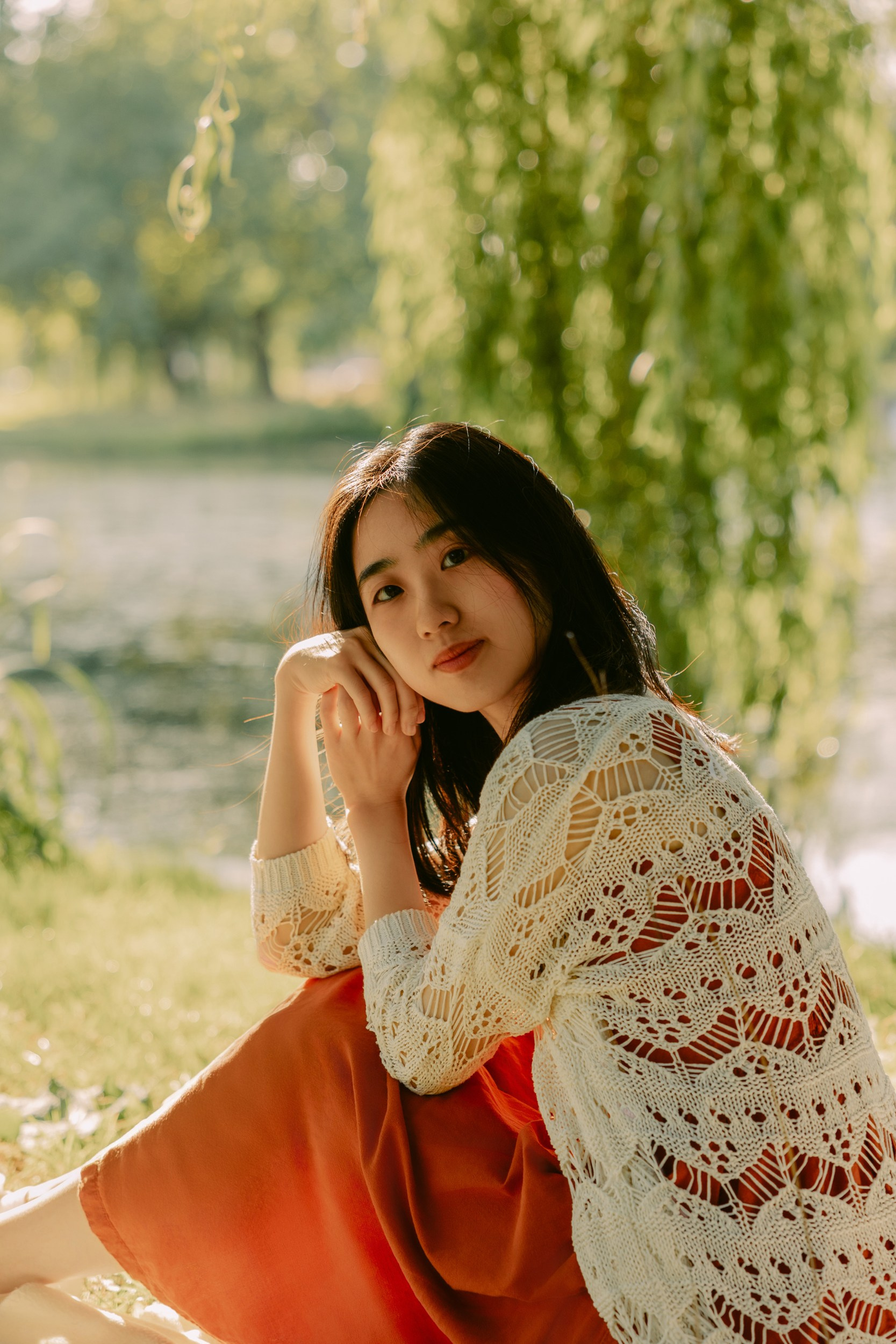 Red Dress Photoshoot in Kralingse Bos, Rotterdam — Portraits by the Lake. Romantic & Soulful Photography by Natalia Olhova in Rotterdam