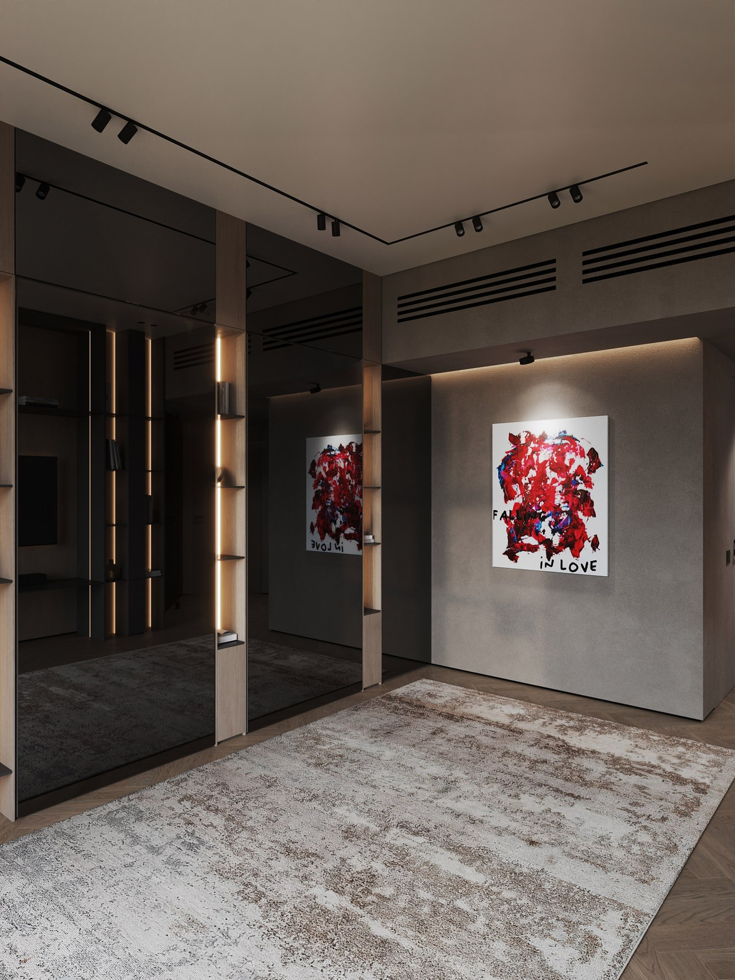 APARTMENT WITH BURJ KHALIFA VIEW. Дизайн интерьера и 3D-визуализация | AB Design Buro