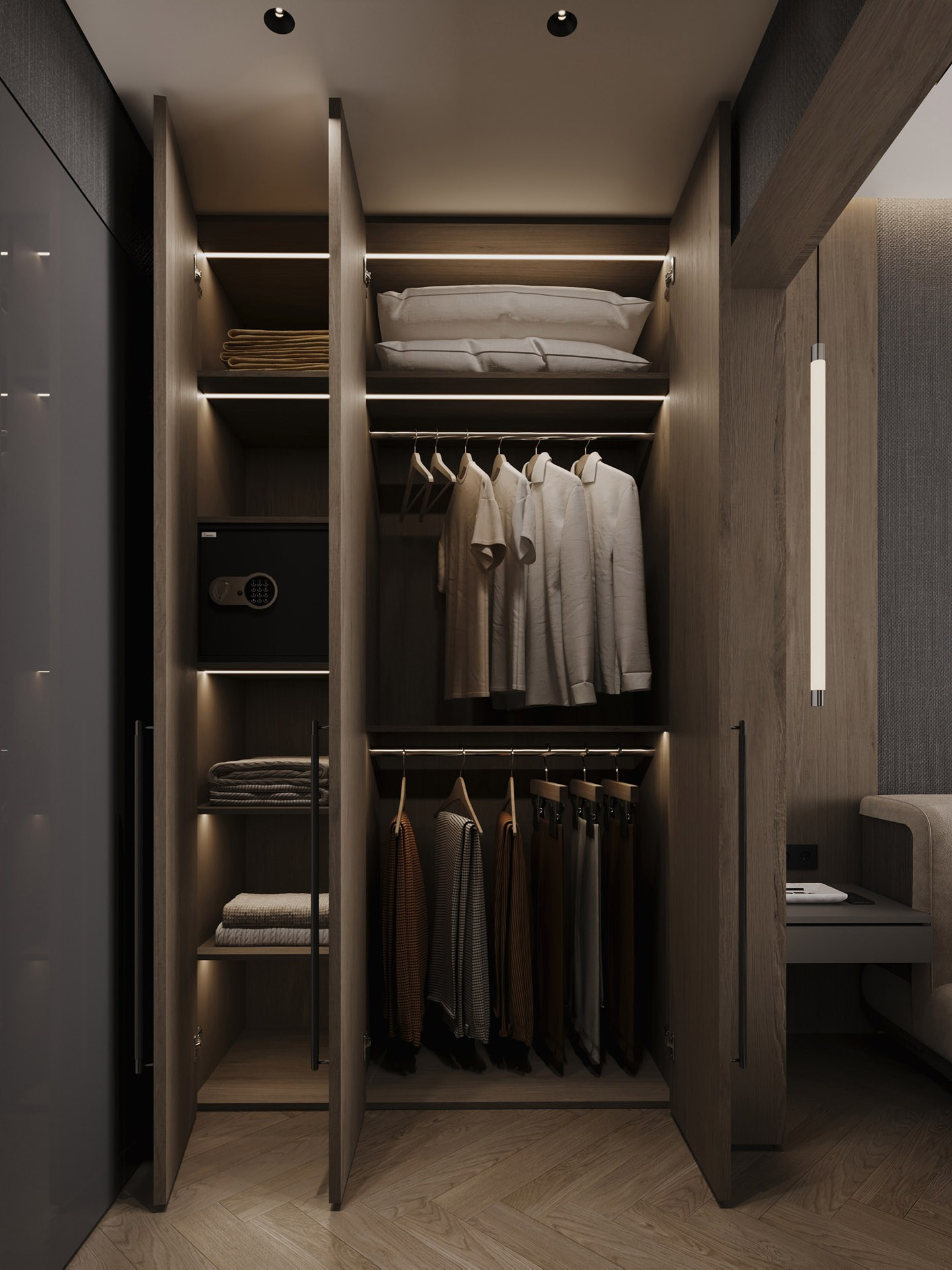 APARTMENT WITH BURJ KHALIFA VIEW. Дизайн интерьера и 3D-визуализация | AB Design Buro