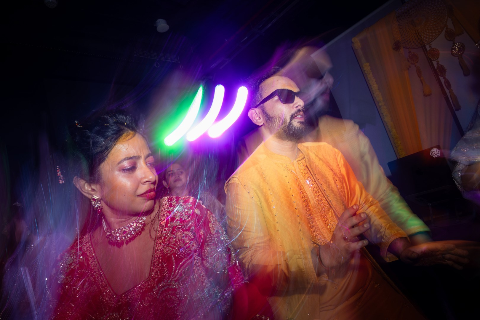 Hands in the Air: Chiranjeev & Niharika at Hyatt Centric Hebbal. Truly Yours | Documentary Wedding Photography & Films | Sharath Padaru, Bangalore