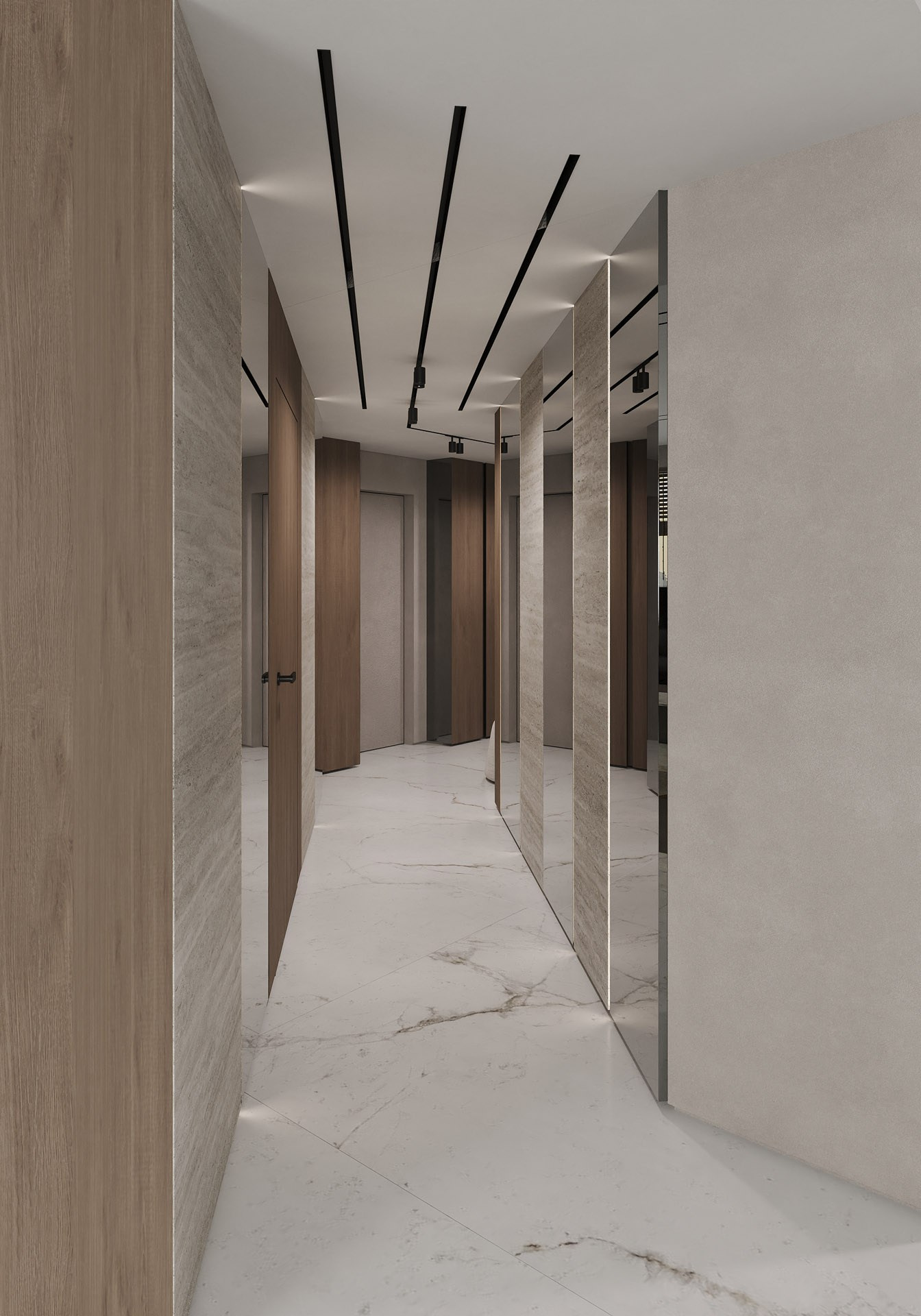 APARTMENT WITH BURJ KHALIFA VIEW. Дизайн интерьера и 3D-визуализация | AB Design Buro