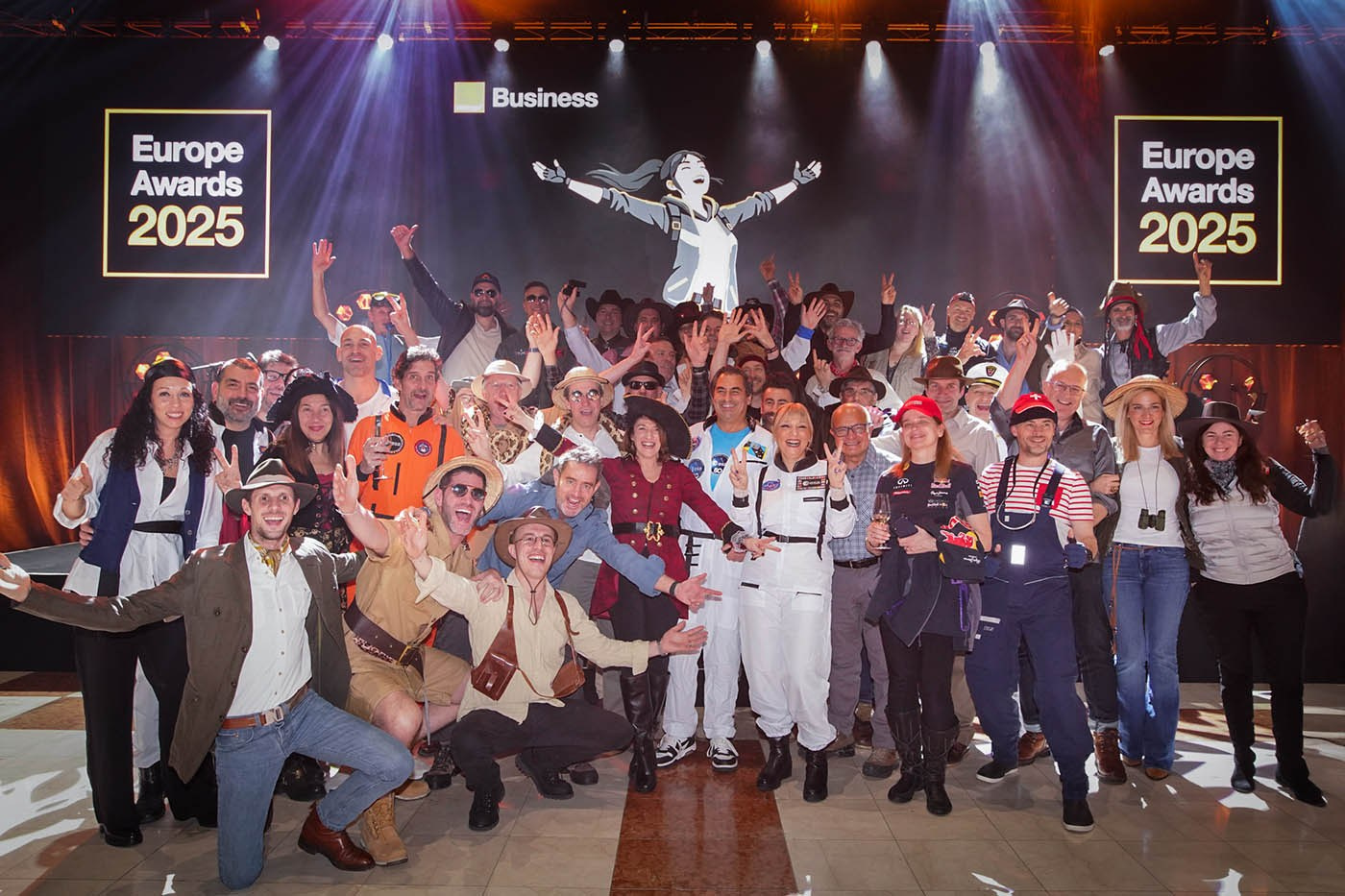 Corporate event photography in Prague — Orange Business annual Sales Kick-Off, Hilton Prague, 2026.
