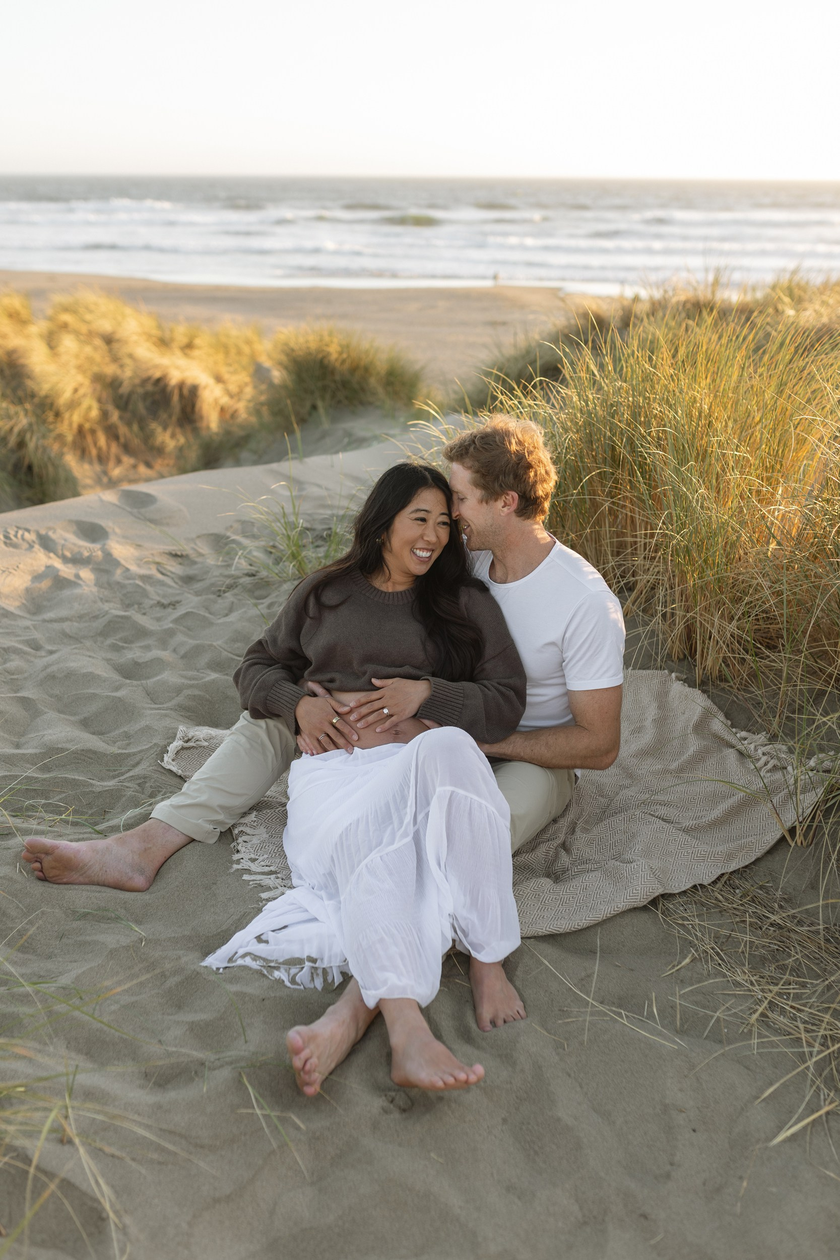Bay Area Maternity Sunset Photo Session at Ocean Beach
