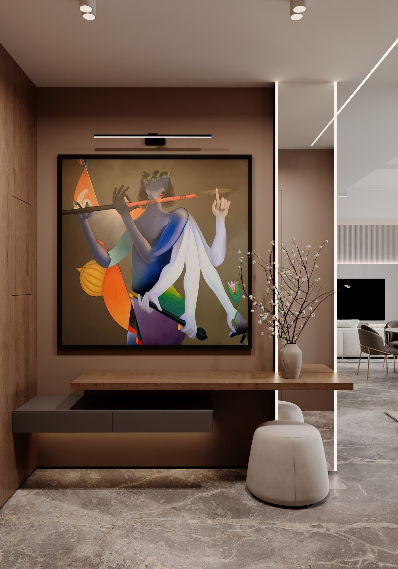 APARTMENT IN DHELI. Дизайн интерьера и 3D-визуализация | AB Design Buro