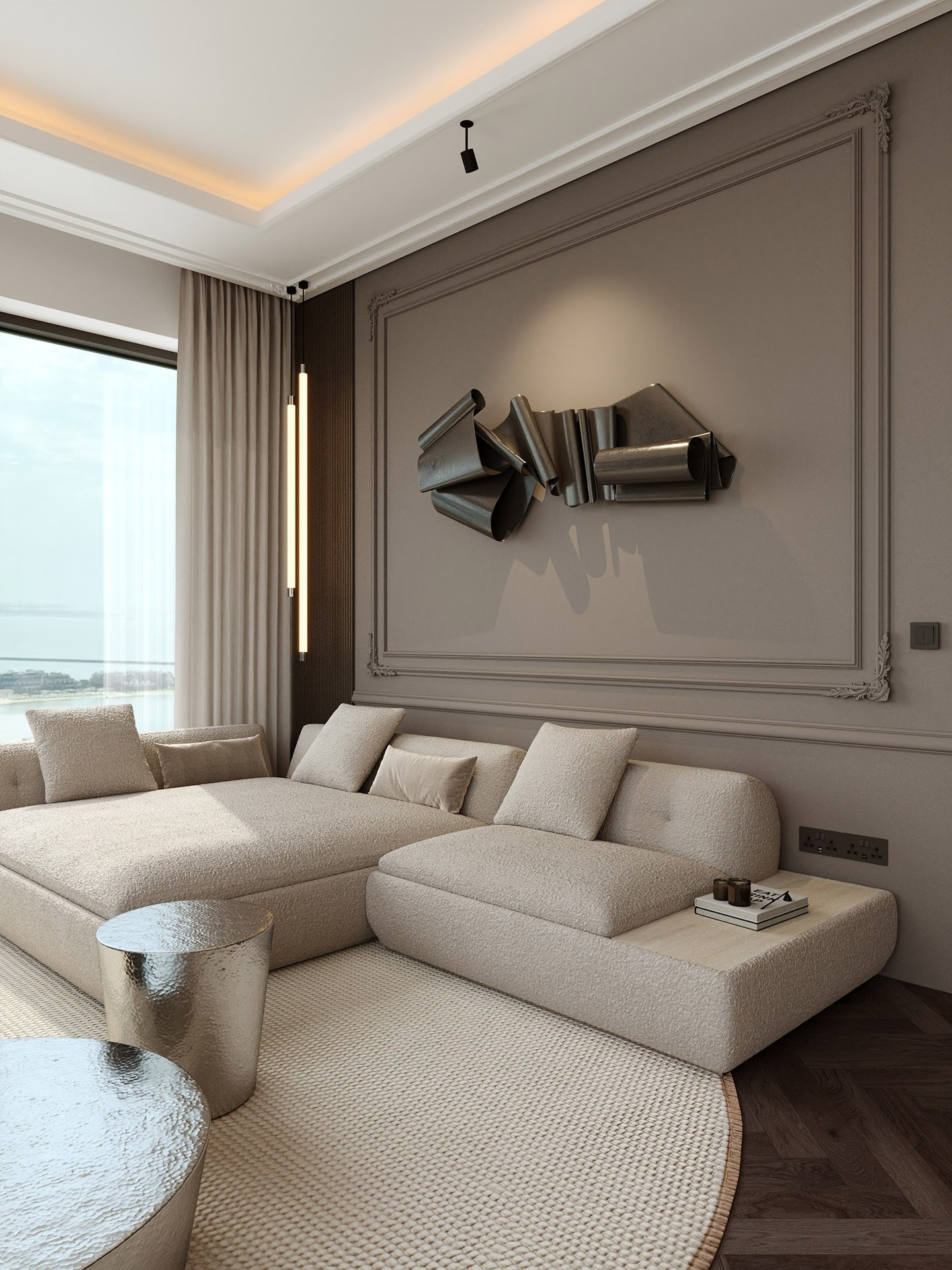 APARTMENT ON PALM JUMEIRAH IN DUBAI. Дизайн интерьера и 3D-визуализация | AB Design Buro