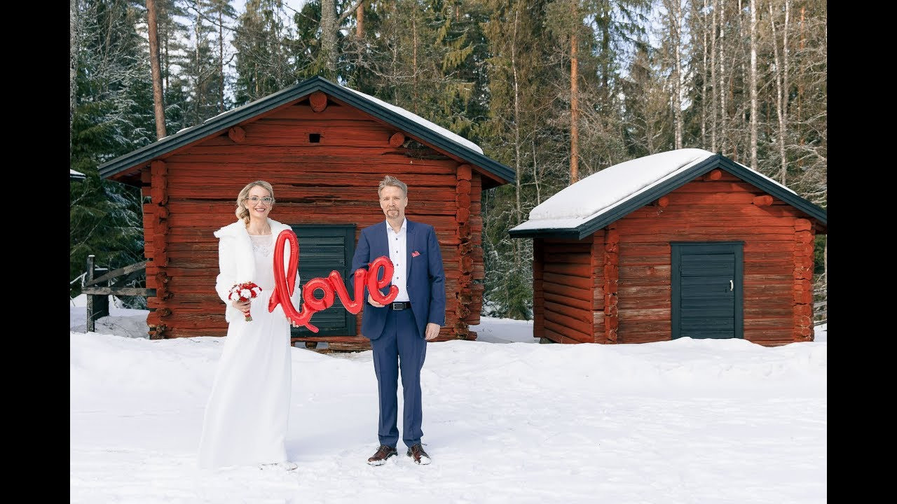 Talviset hääkuvat, hääkuvaus Nuuksiossa