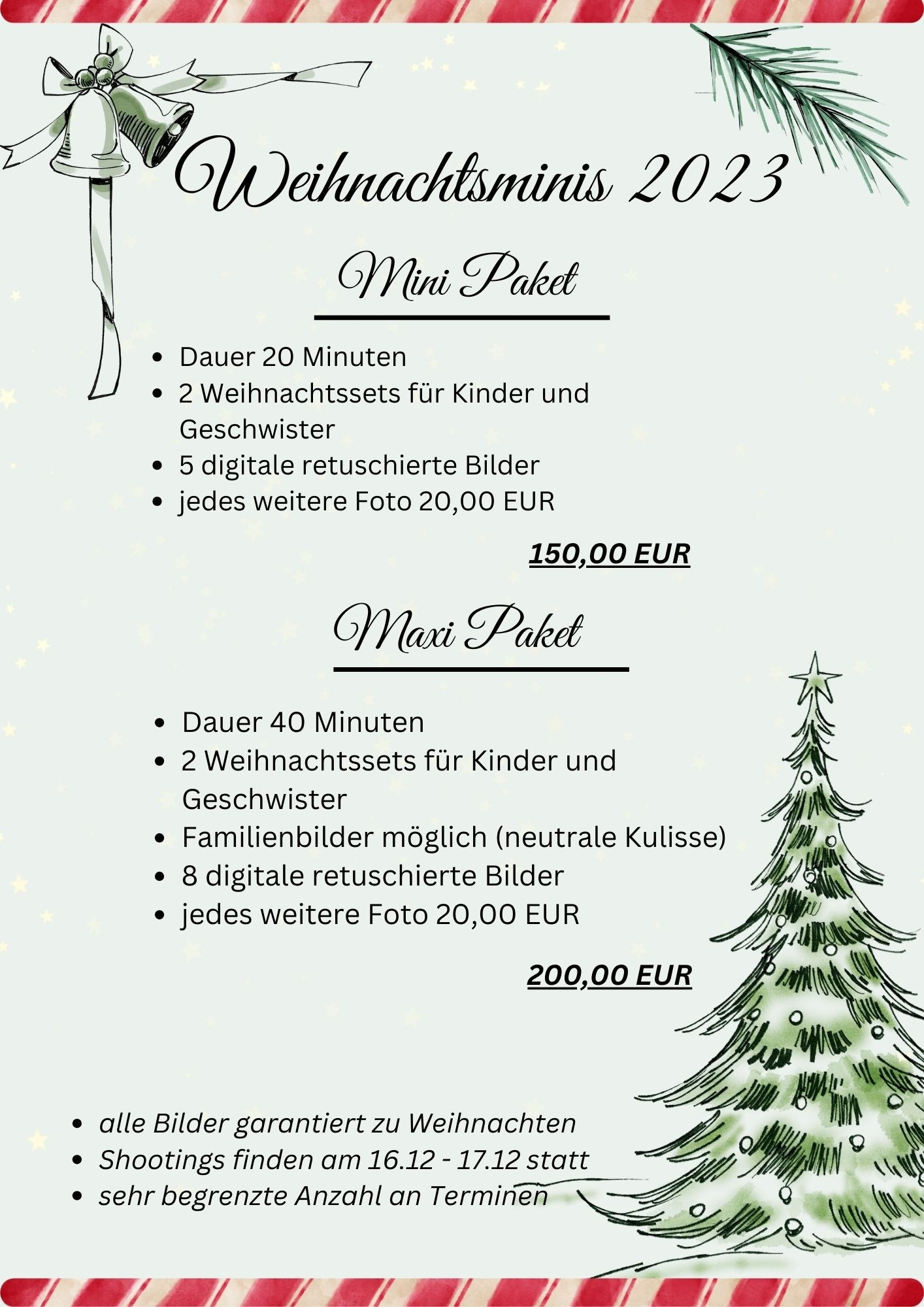 Weihnachtsminis 2022. Kristina Rudolf - deine Fotografin aus Ganderkesee