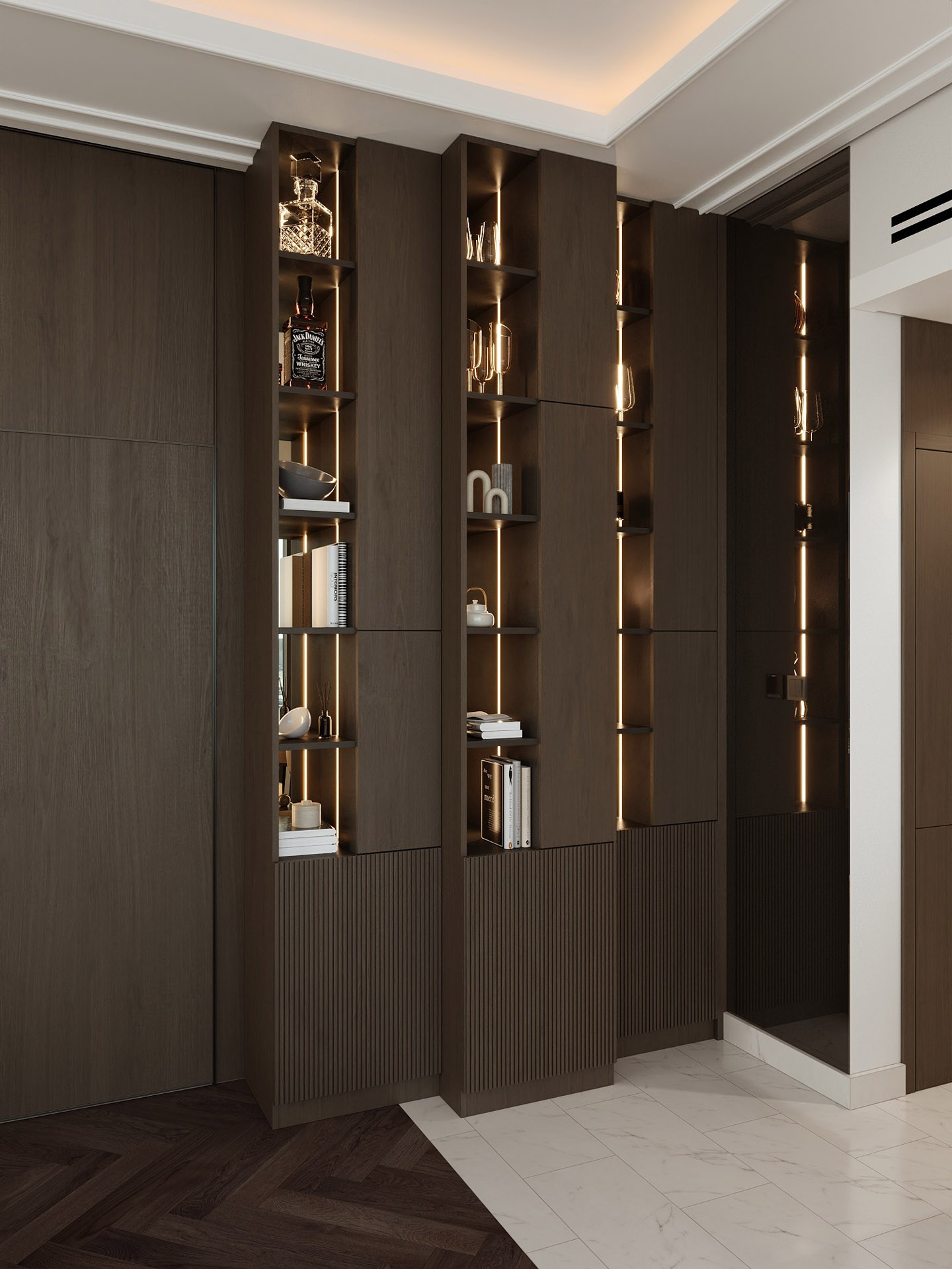 APARTMENT ON PALM JUMEIRAH IN DUBAI. Дизайн интерьера и 3D-визуализация | AB Design Buro