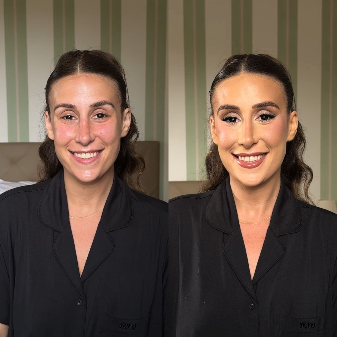 Full glam for a bridesmaid