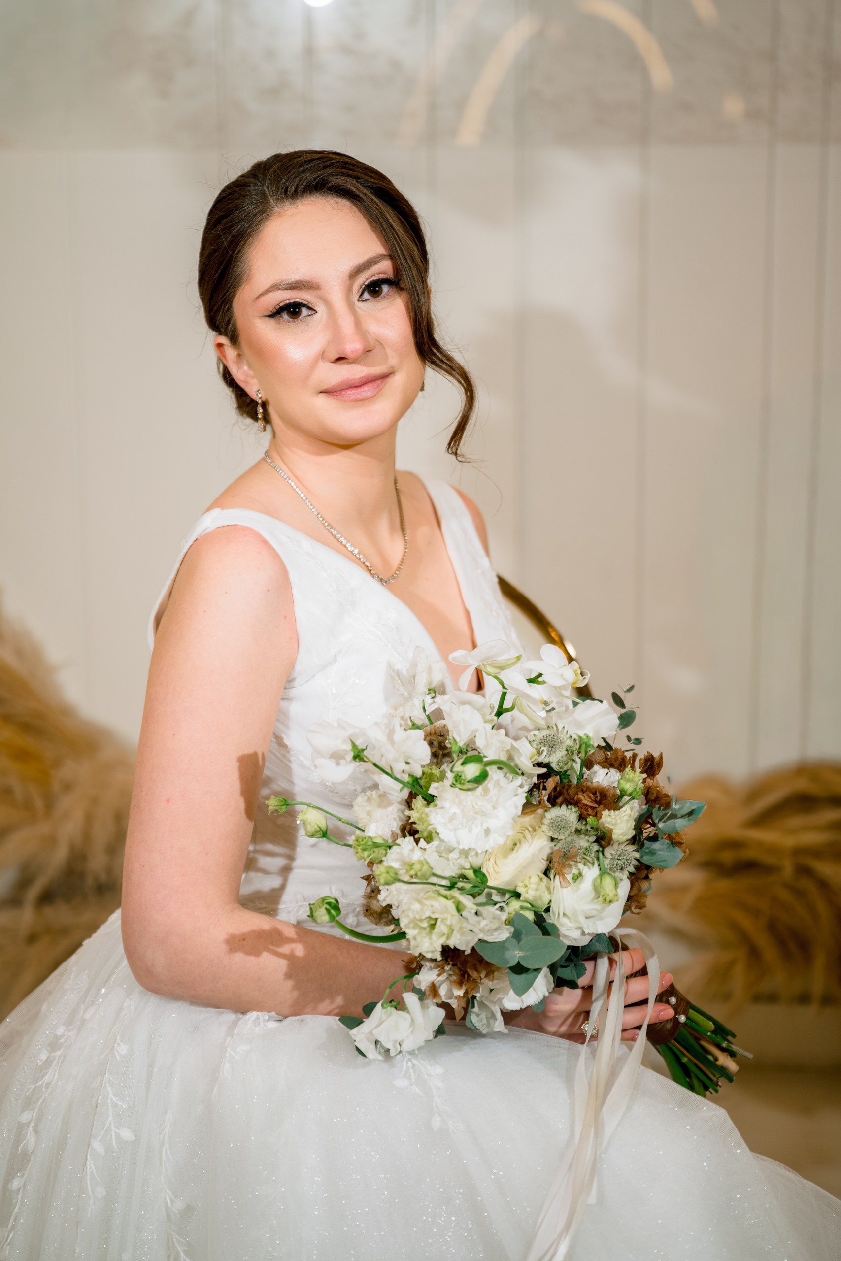 Brautstrauß von Vanessa bei der Hochzeit im The Eventery fotografiert von Anna Saribekyan