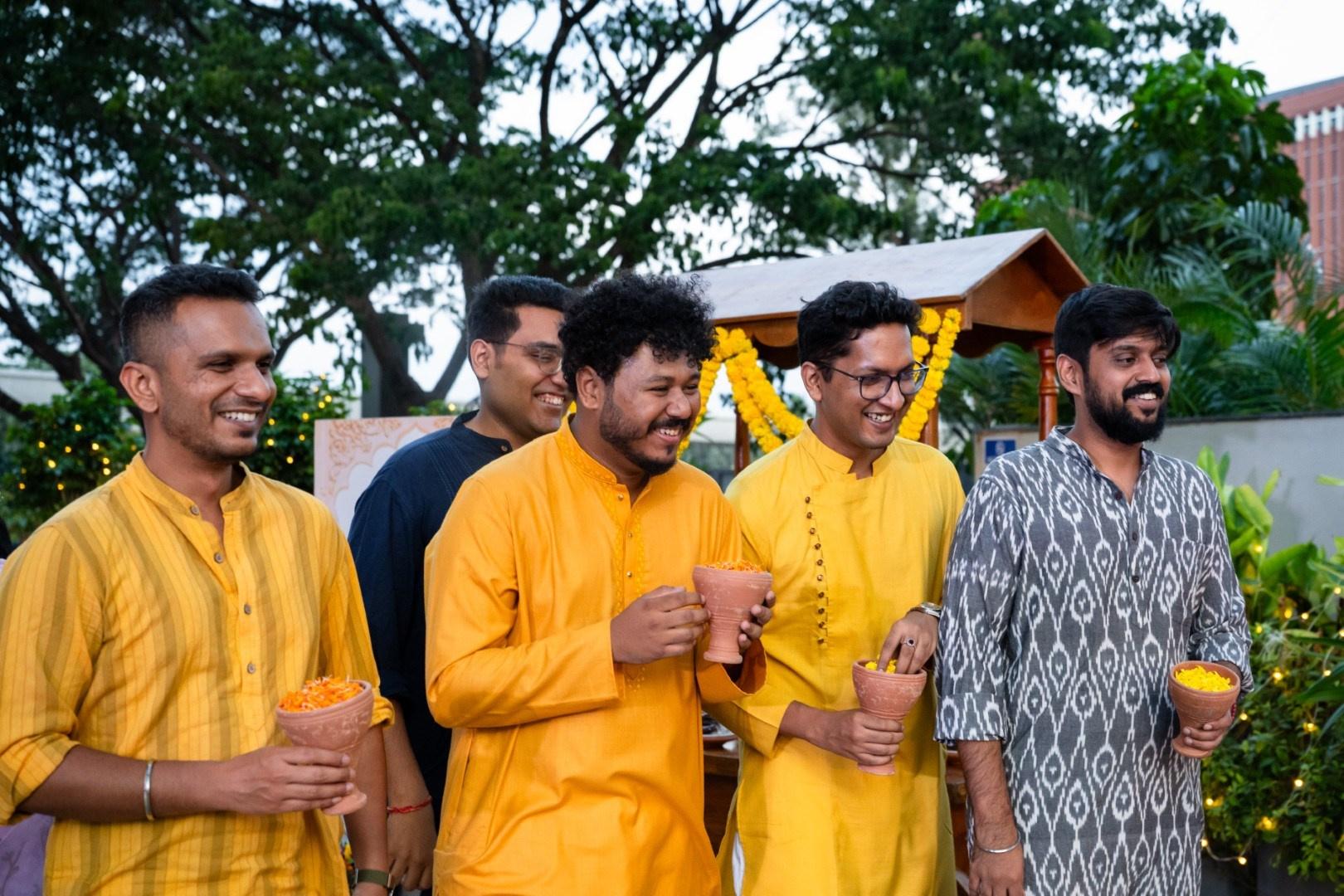 Hands in the Air: Chiranjeev & Niharika at Hyatt Centric Hebbal. Truly Yours | Documentary Wedding Photography & Films | Sharath Padaru, Bangalore