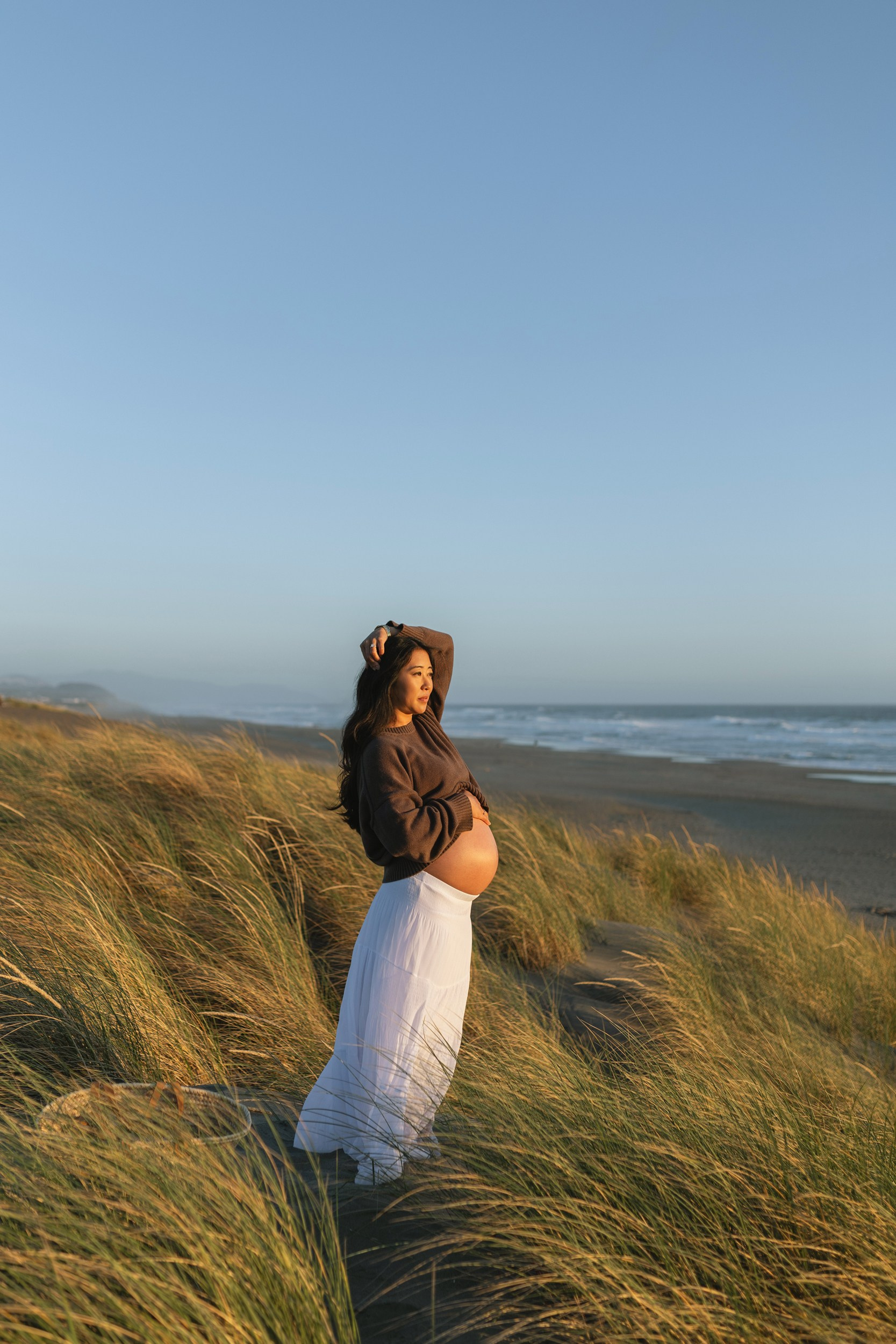 Bay Area Maternity Sunset Photo Session at Ocean Beach