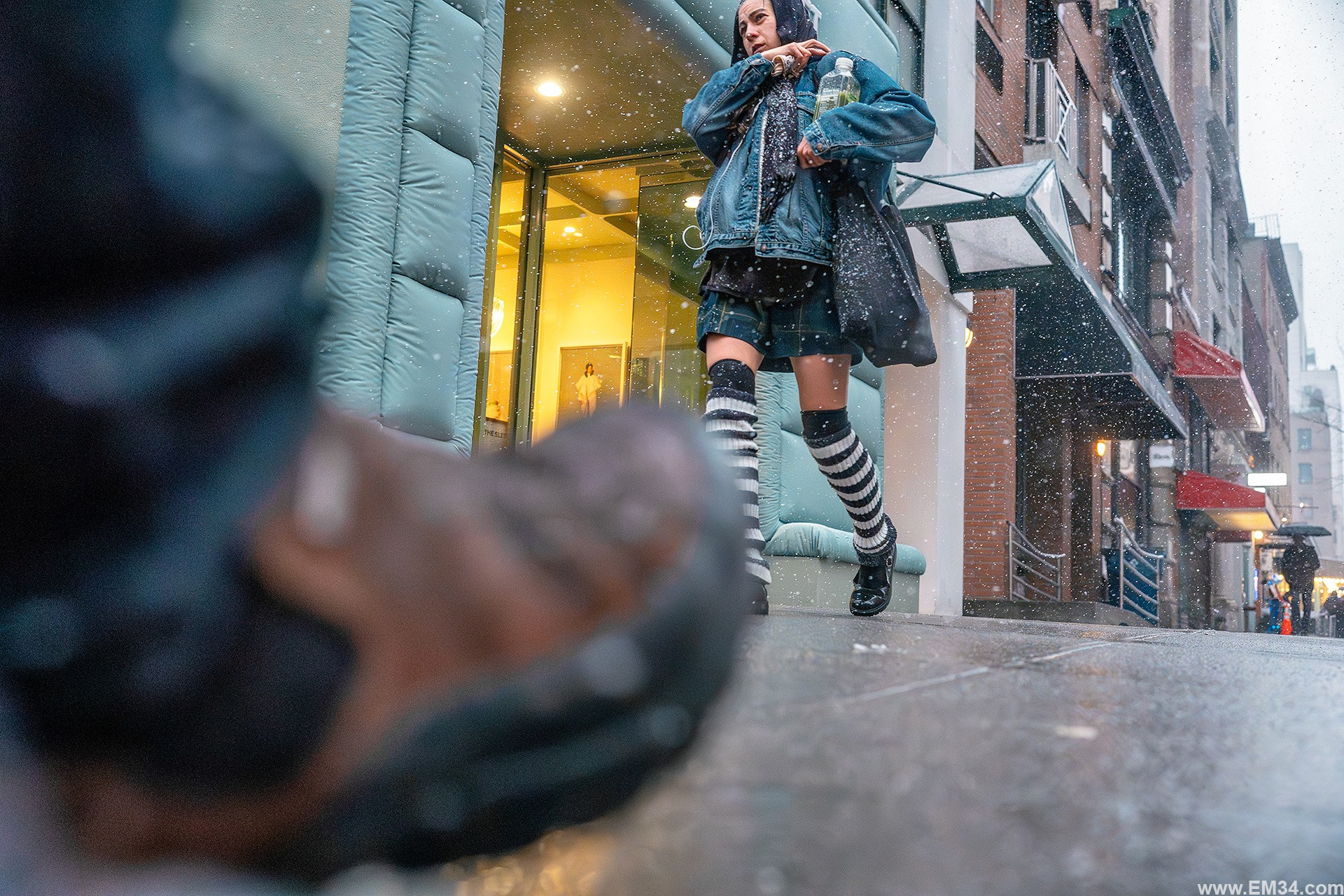 Manhattan Snowfall Street Photography — Wall Street to Brooklyn Bridge, Quiet Winter Mood Before NYC Snowstorm. Emin Kuliyev — Award-Winning Wedding Photojournalist NYC & USA | Best Wedding Photographer Known for Candid, Timeless Moments