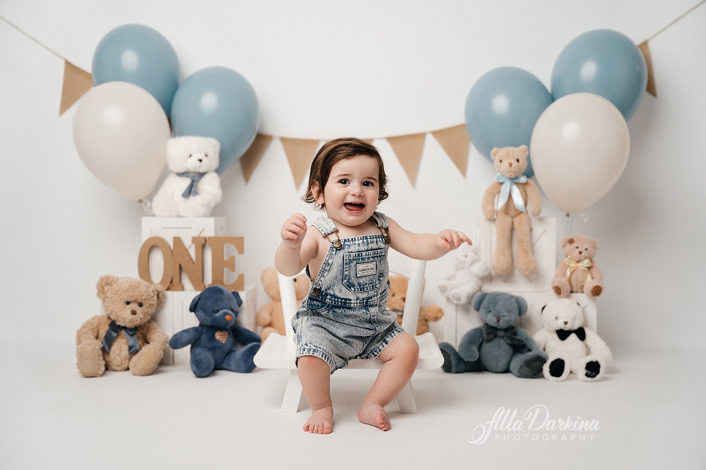 Teddy bear cake smash session. Newborn and family photographer. Hills District. Sydney