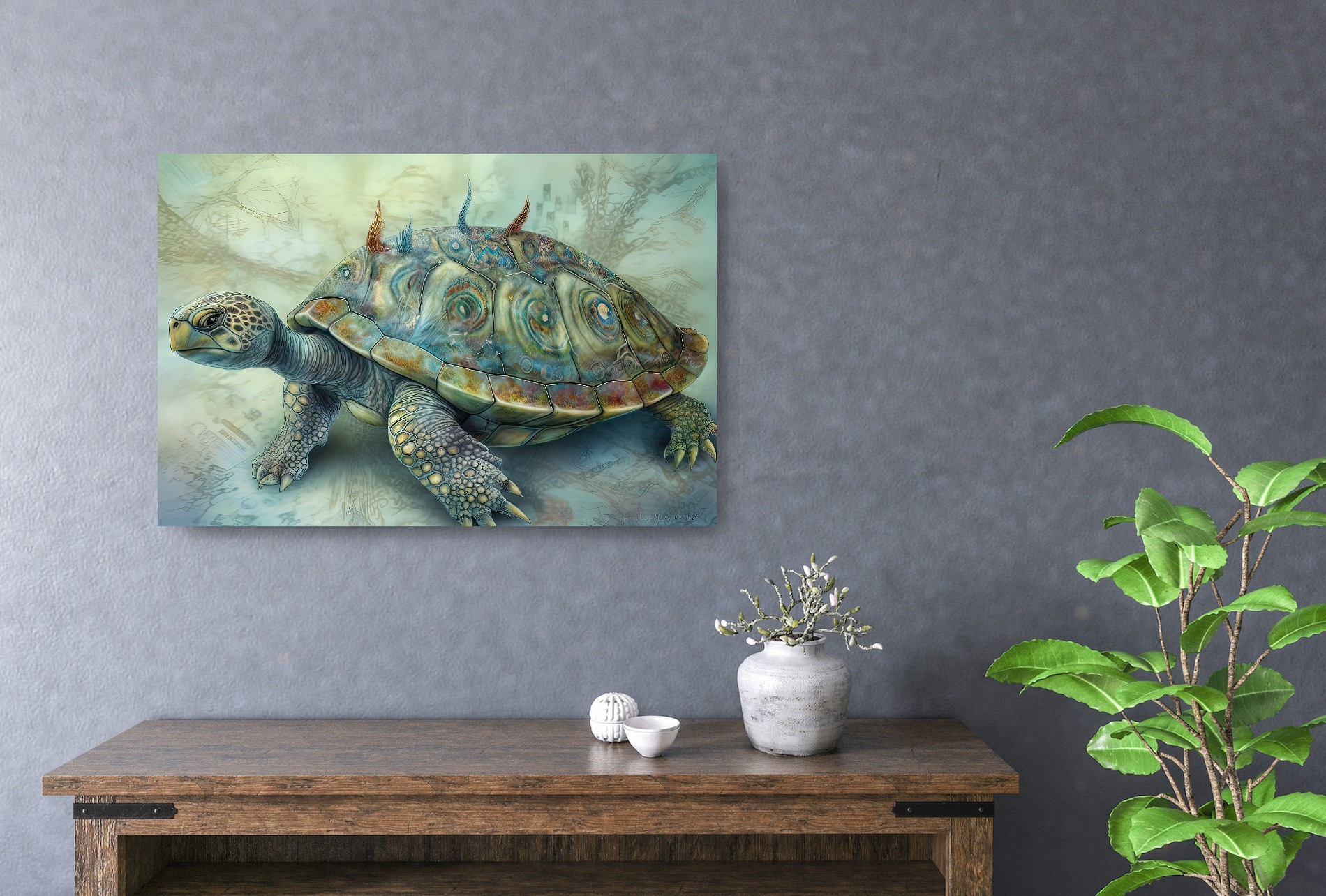 Turtle Collection Sacred Animals Artwork #27 Lolly Shine. Lolly Shine. Contemporary digital artist