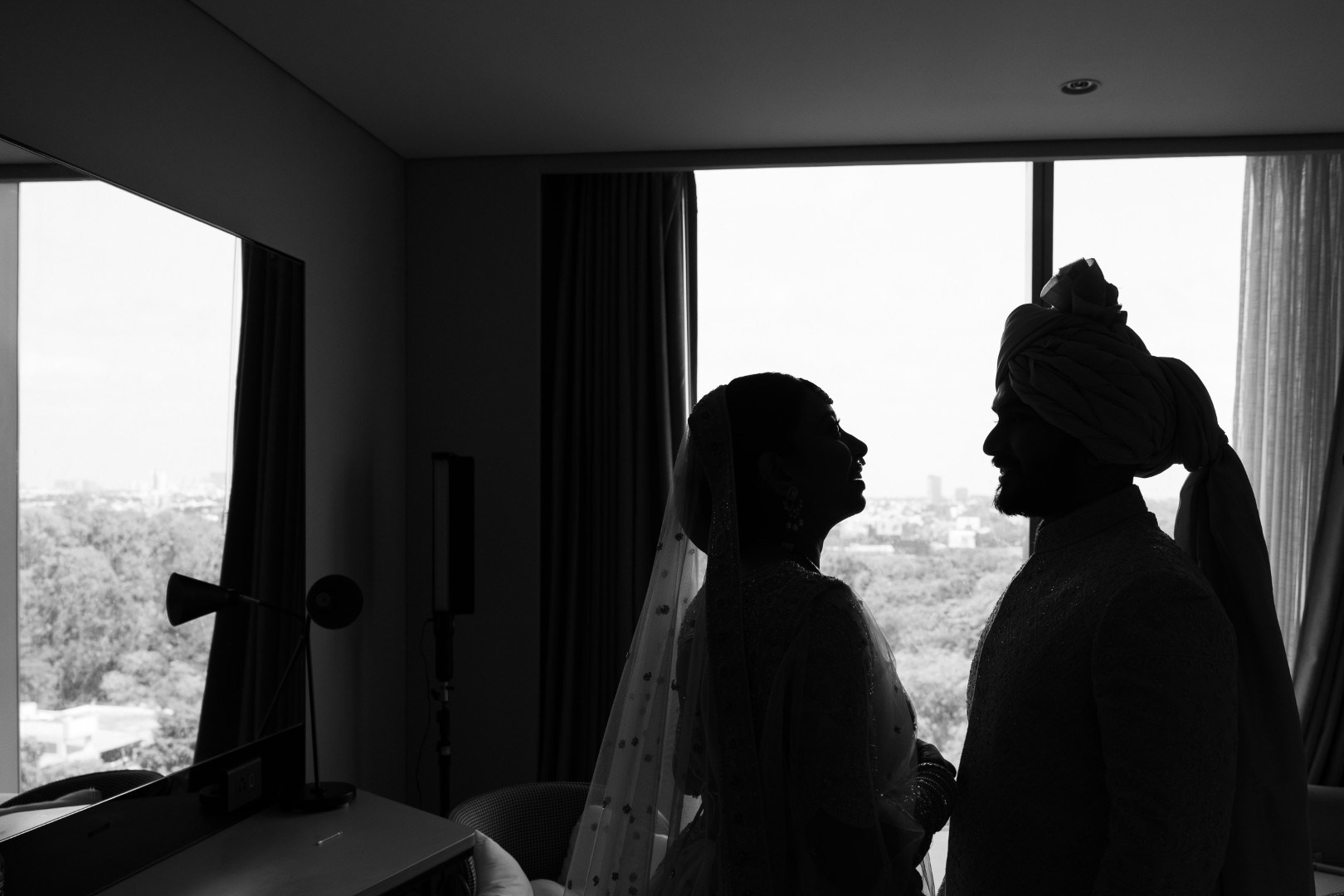 Hands in the Air: Chiranjeev & Niharika at Hyatt Centric Hebbal. Truly Yours | Documentary Wedding Photography & Films | Sharath Padaru, Bangalore