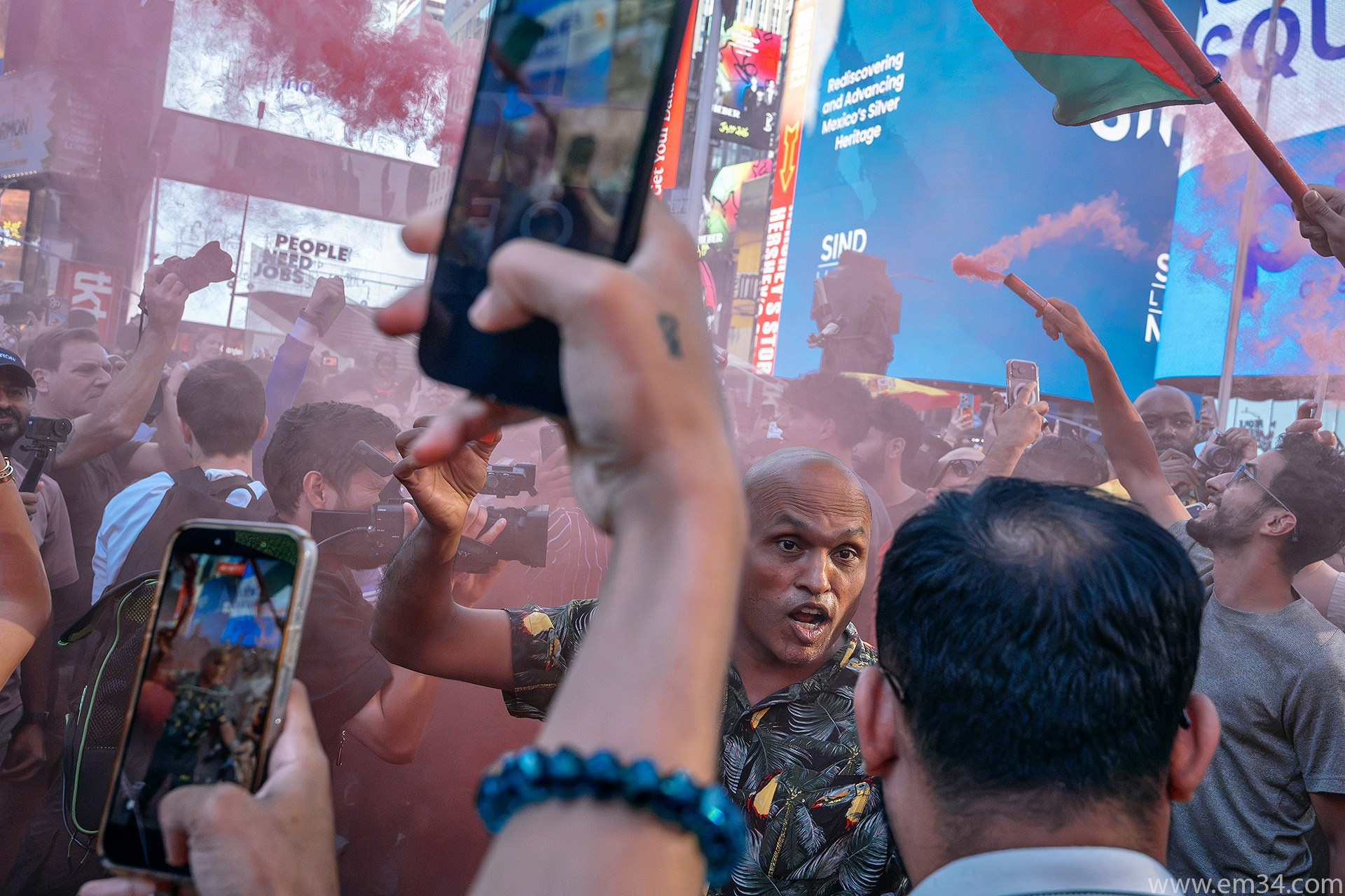 Spain vs Argentina Fans in Times Square | Street Photography by Emin Kuliyev