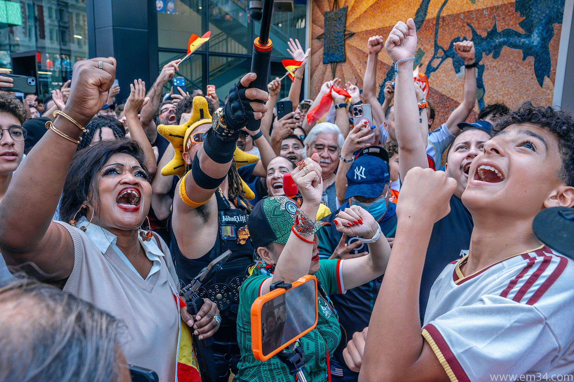 Spain vs Argentina Fans in Times Square | Street Photography by Emin Kuliyev