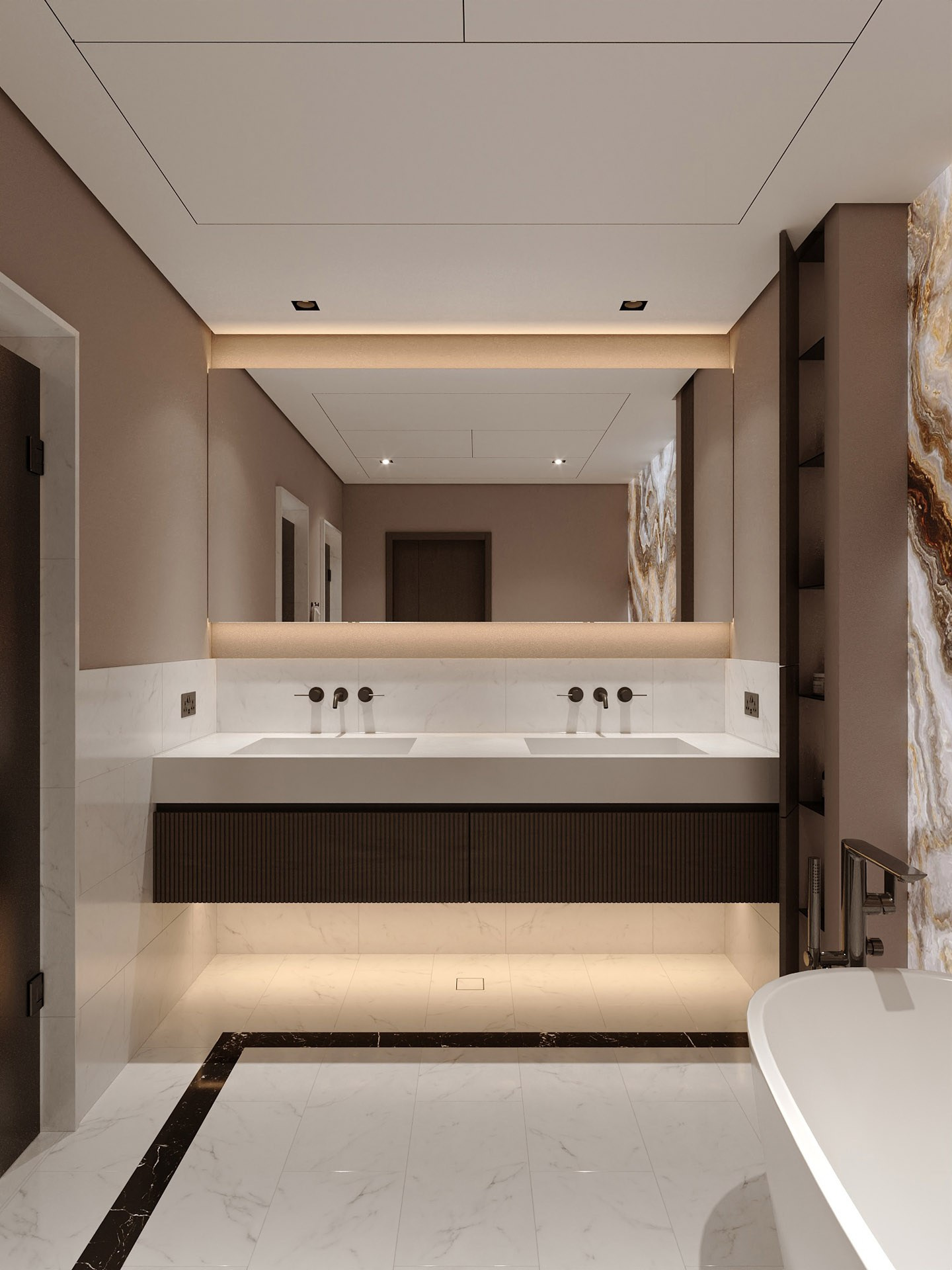 APARTMENT ON PALM JUMEIRAH IN DUBAI. Дизайн интерьера и 3D-визуализация | AB Design Buro