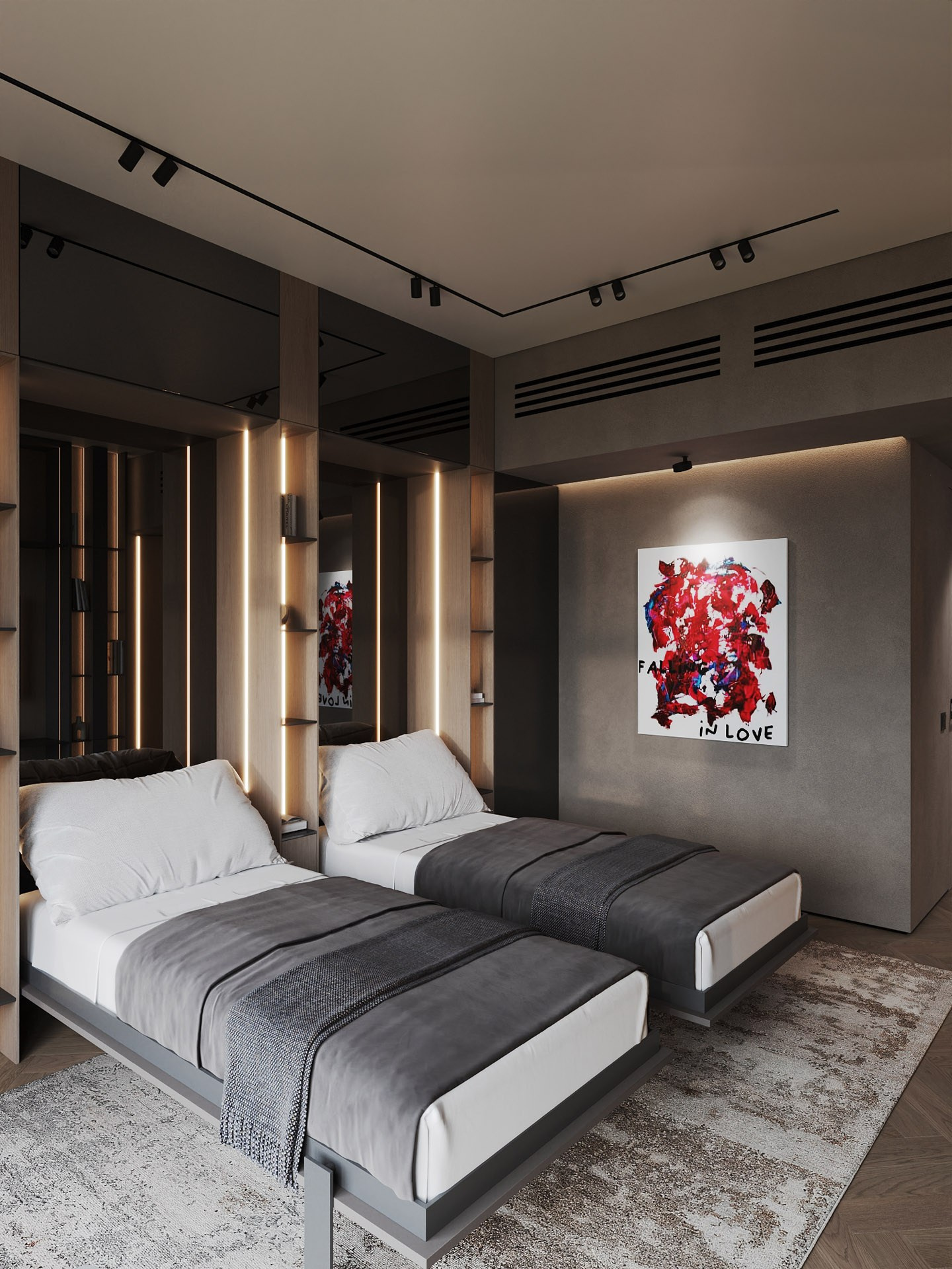 APARTMENT WITH BURJ KHALIFA VIEW. Дизайн интерьера и 3D-визуализация | AB Design Buro