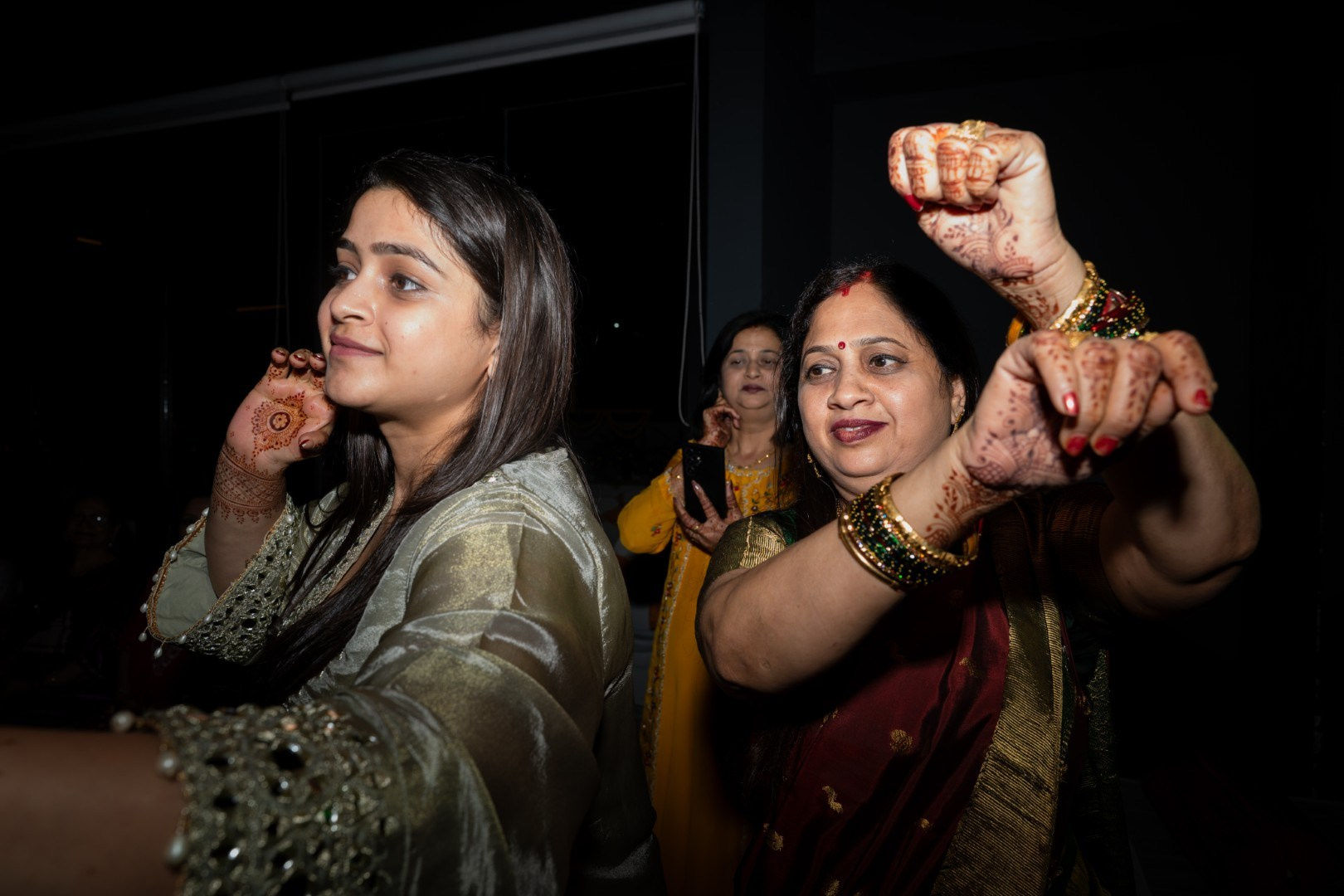 Hands in the Air: Chiranjeev & Niharika at Hyatt Centric Hebbal. Truly Yours | Documentary Wedding Photography & Films | Sharath Padaru, Bangalore