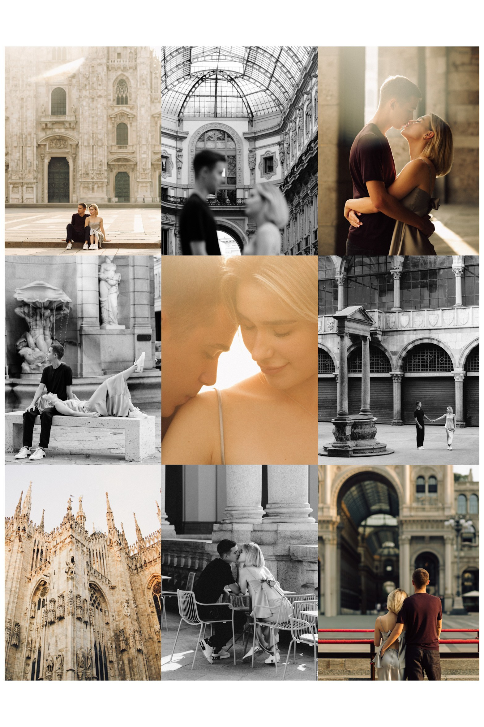 couple photoshoot in Milan city center