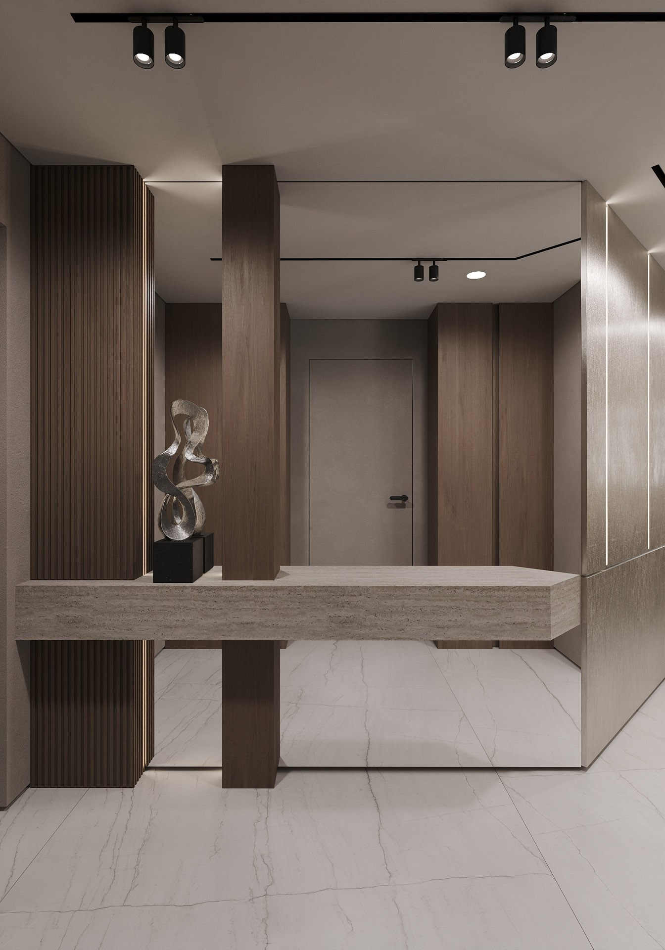 APARTMENT WITH BURJ KHALIFA VIEW. Дизайн интерьера и 3D-визуализация | AB Design Buro