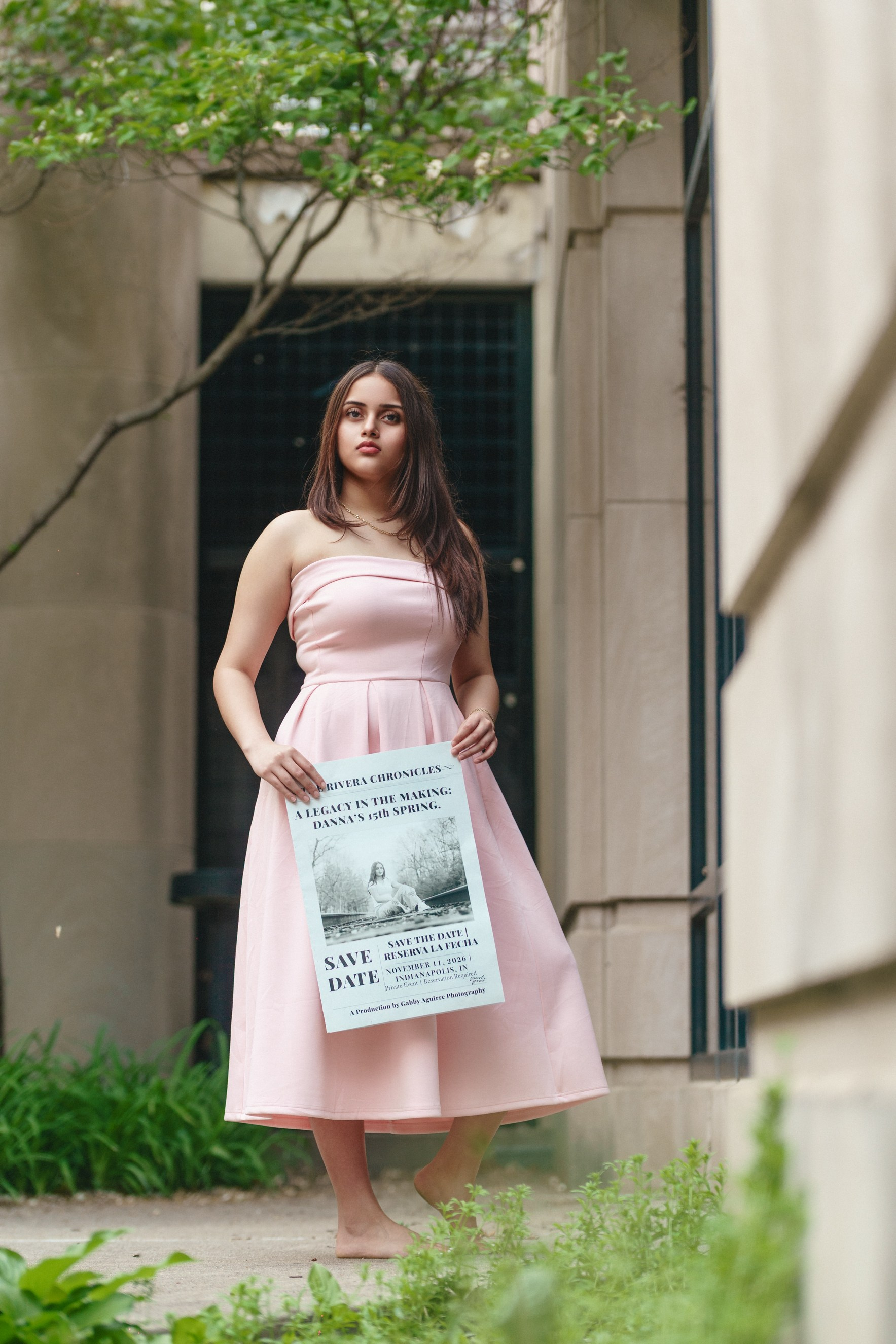 Fine art bridal portrait in elegant wedding gown Central Indiana