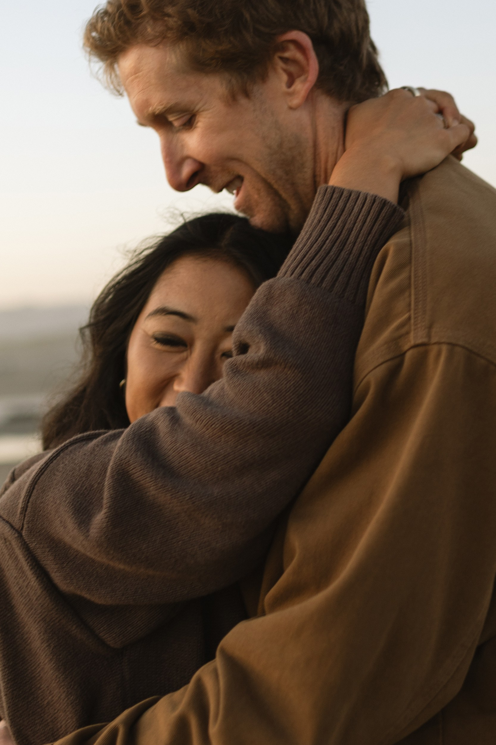 Bay Area beach maternity photography with natural candid moments