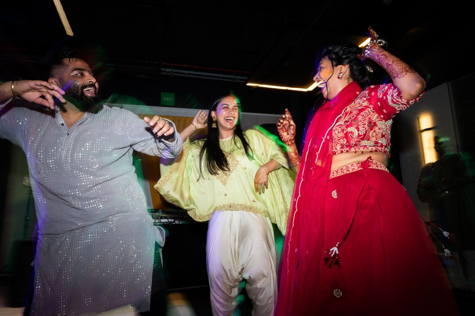 Hands in the Air: Chiranjeev & Niharika at Hyatt Centric Hebbal. Truly Yours | Documentary Wedding Photography & Films | Sharath Padaru, Bangalore
