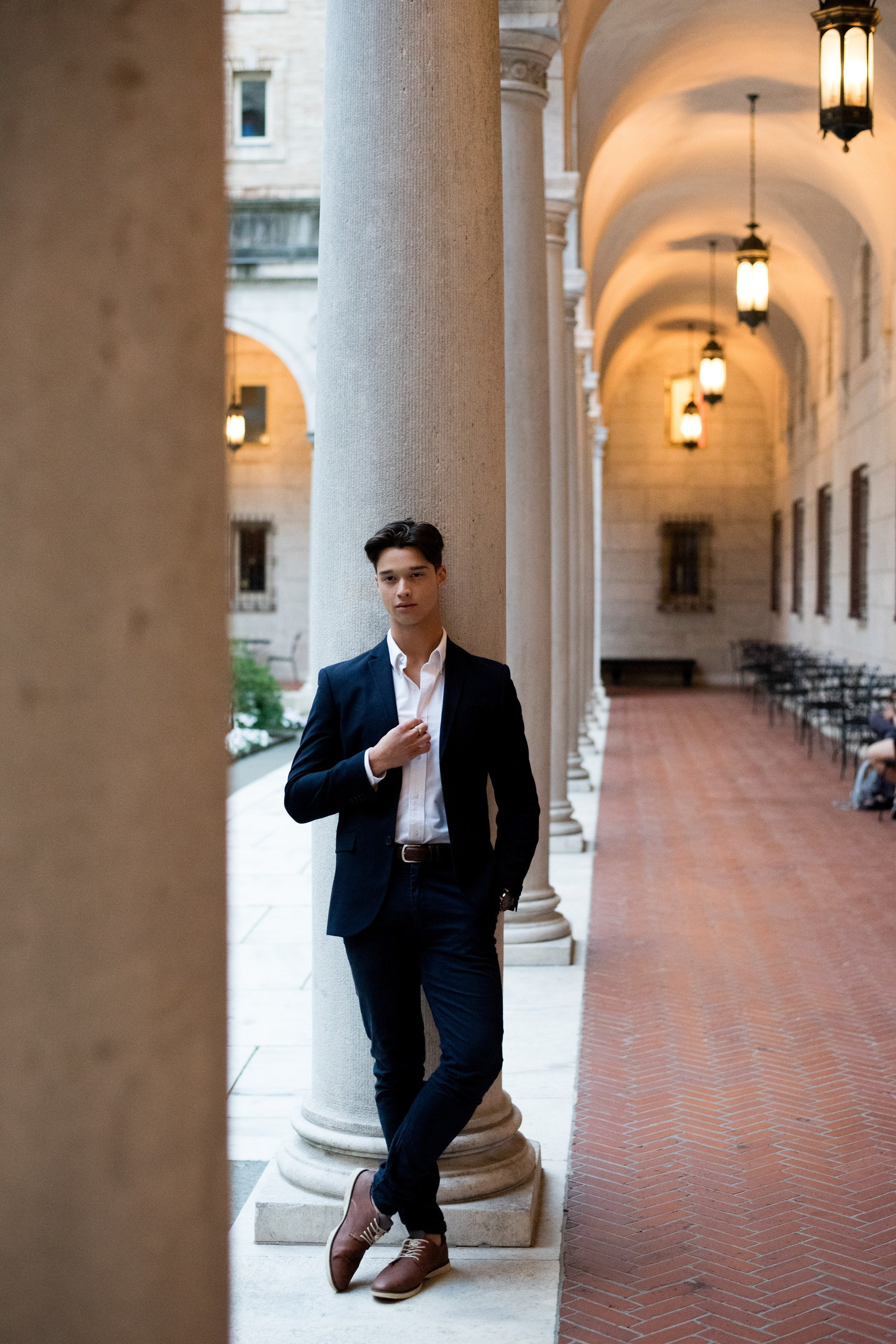 Capturing Boston’s Essence: John’s Photoshoot at Boston Public Library. Wedding photographer in Orlando, Boston & New York Anderson Marques