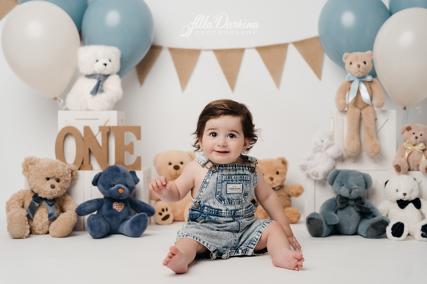 Teddy bear cake smash session. Newborn and family photographer. Hills District. Sydney