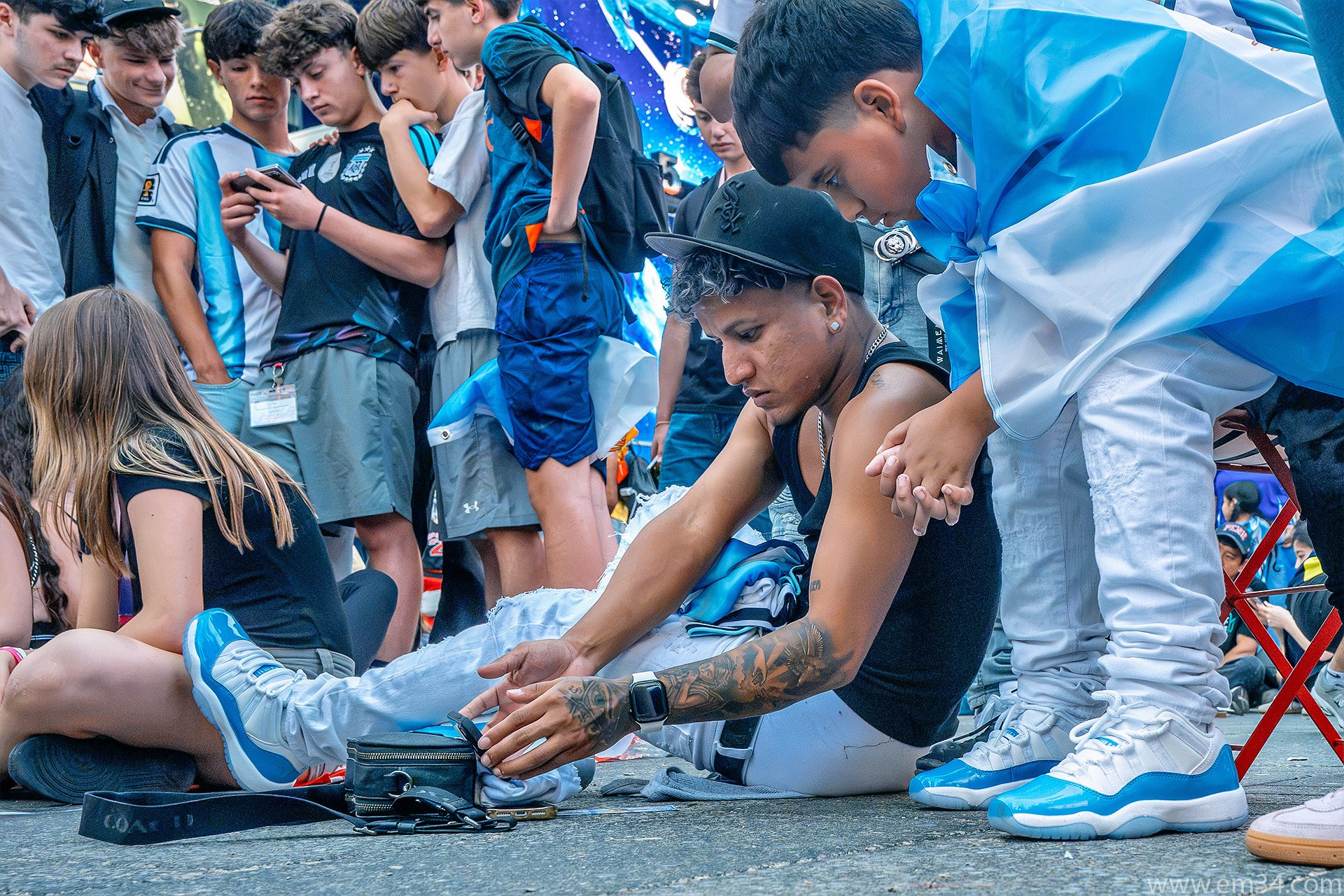 Spain vs Argentina Fans in Times Square | Street Photography by Emin Kuliyev
