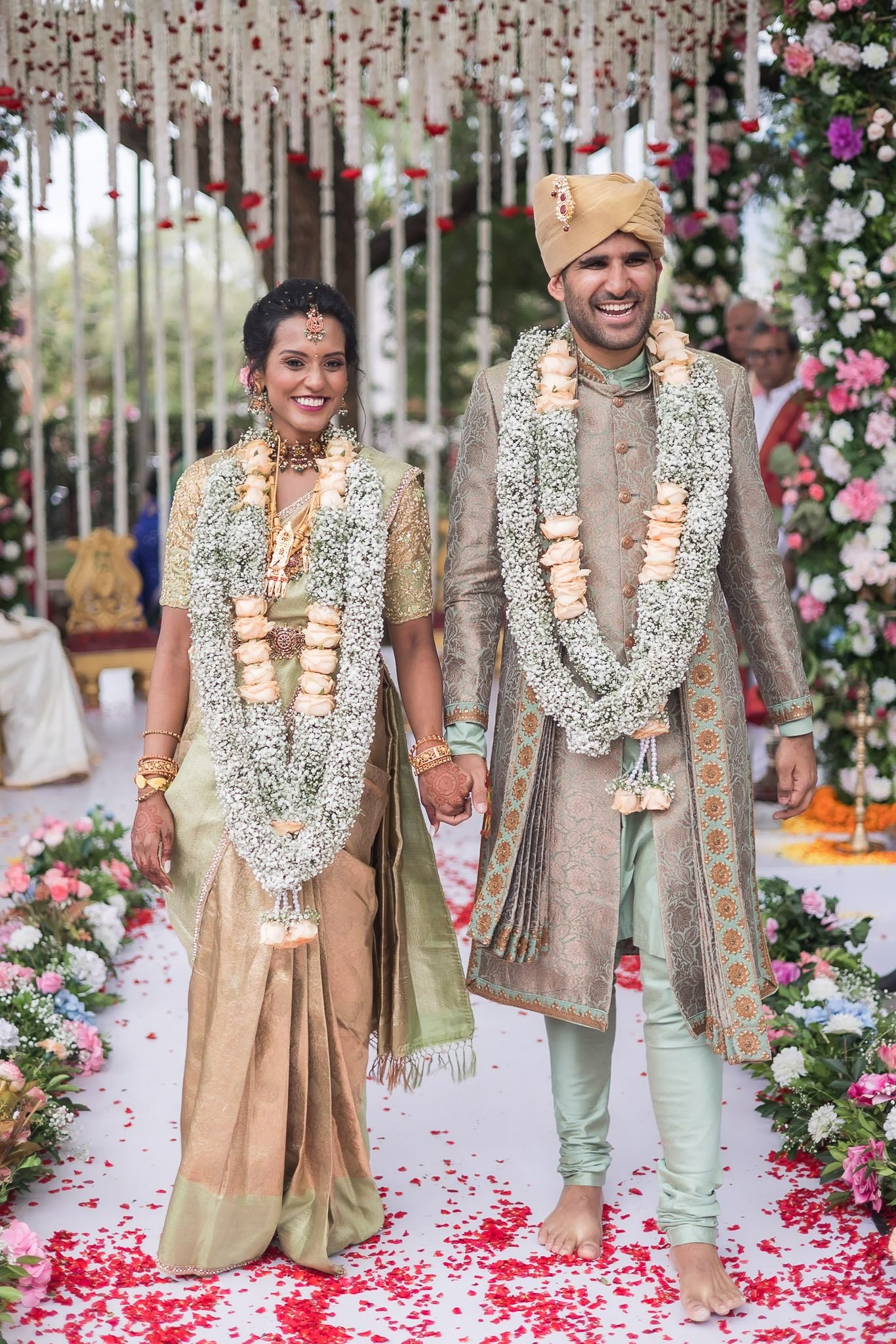 Explore the vibrant fusion of Punjabi and Chettinad cultures in this stunning destination wedding at Eagleton The Golf Resort, Bangalore. Ph