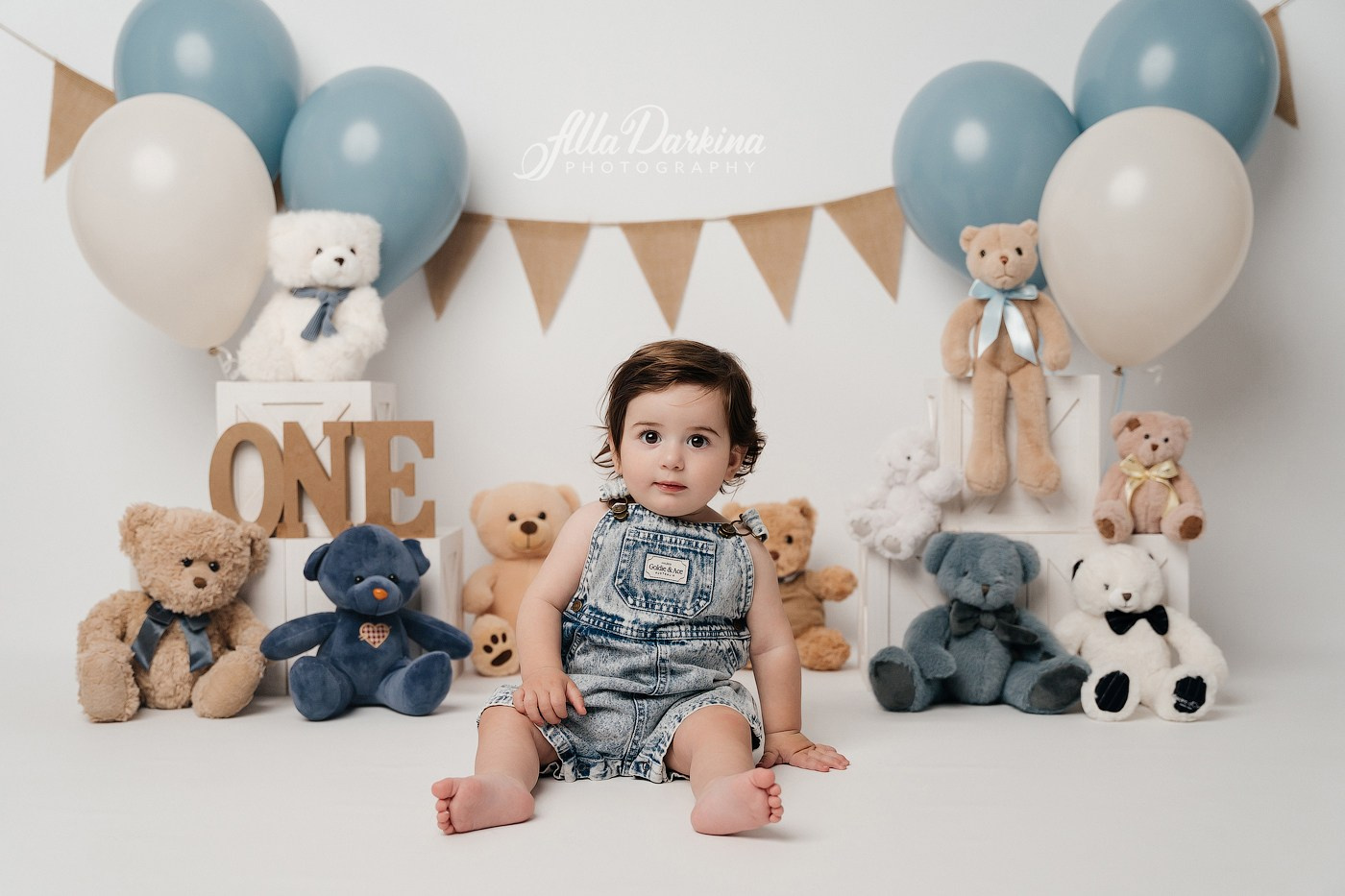 Teddy bear cake smash session. Newborn and family photographer. Hills District. Sydney