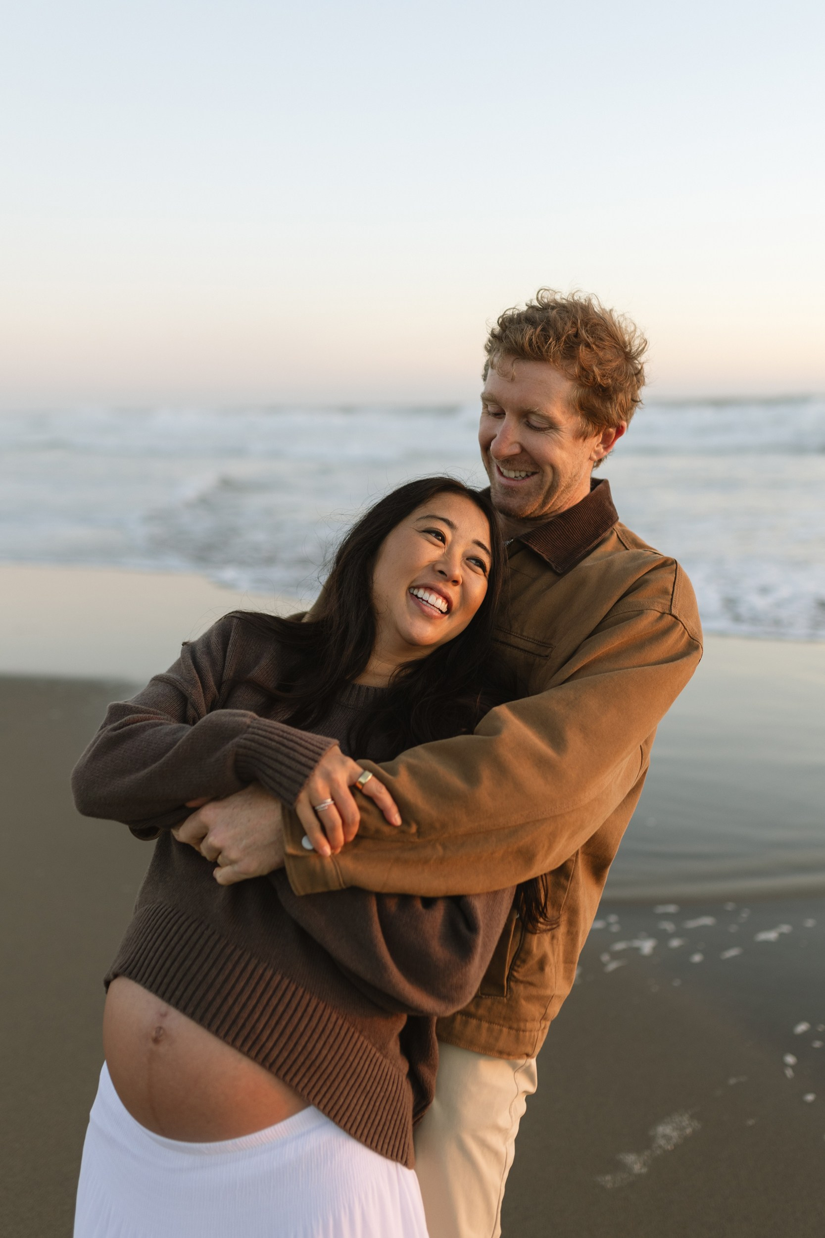 Bay Area Maternity Sunset Photo Session at Ocean Beach