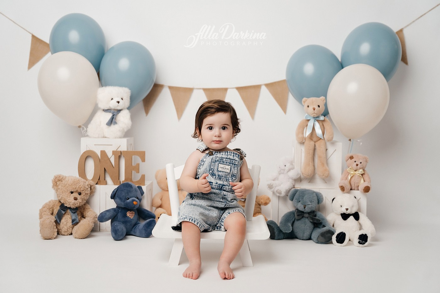 Teddy bear cake smash session. Newborn and family photographer. Hills District. Sydney