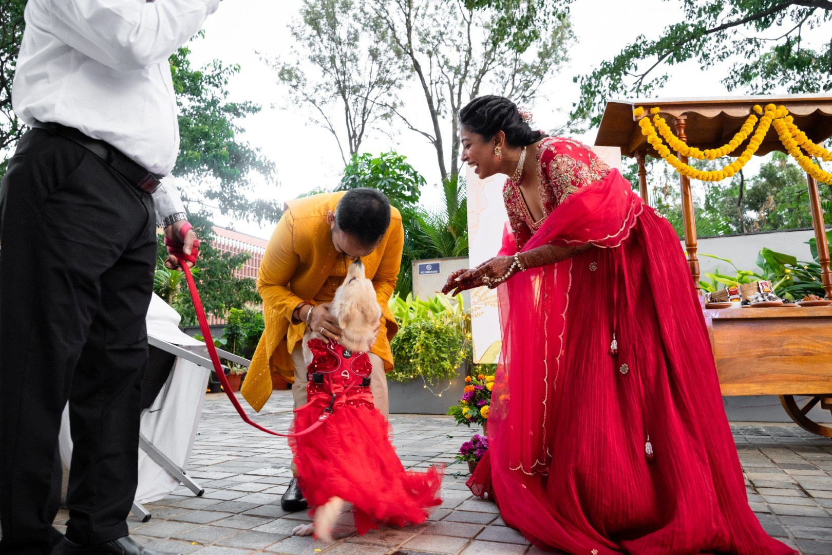 Hands in the Air: Chiranjeev & Niharika at Hyatt Centric Hebbal. Truly Yours | Documentary Wedding Photography & Films | Sharath Padaru, Bangalore
