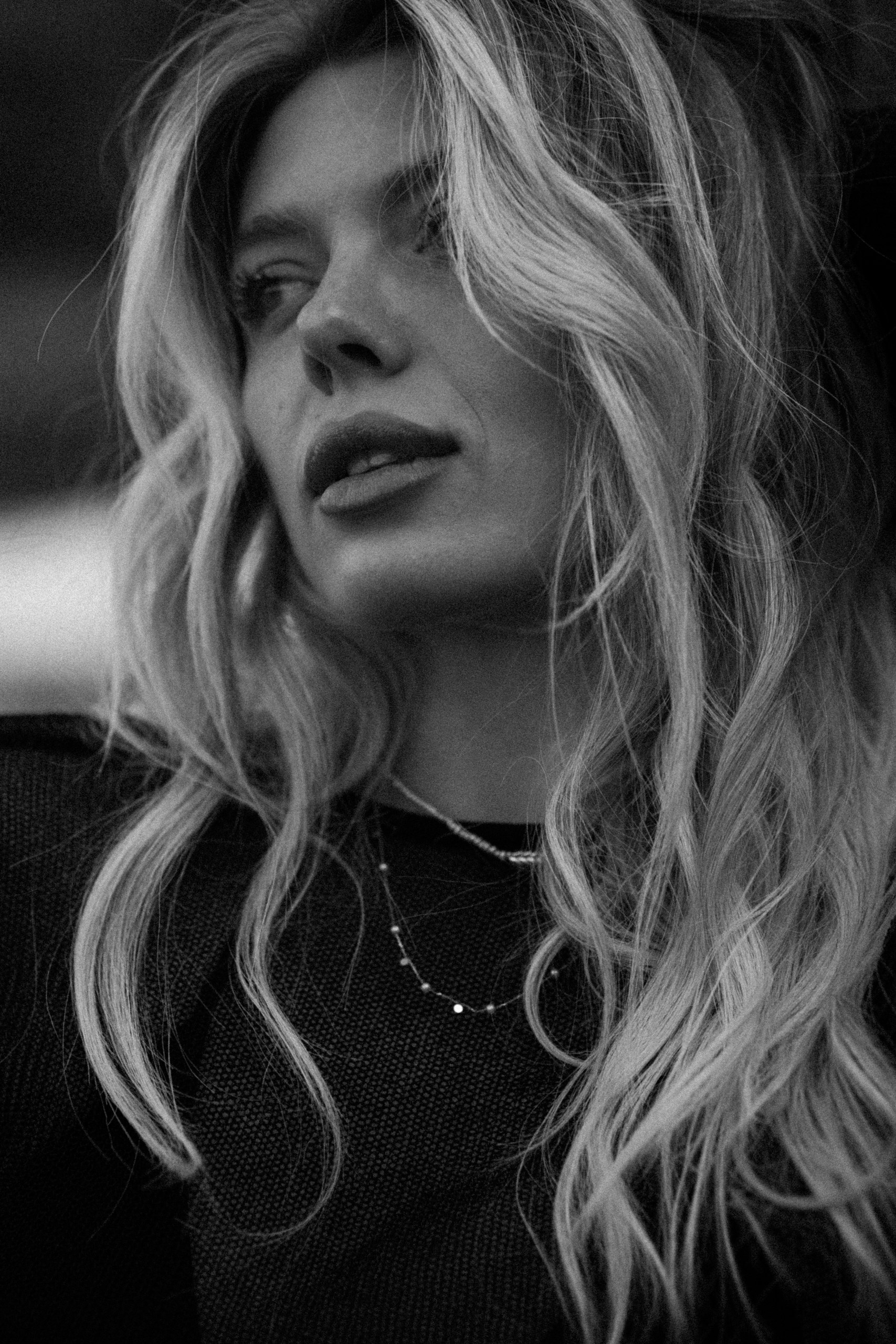 Natural light portrait in Lisbon streets, Portugal